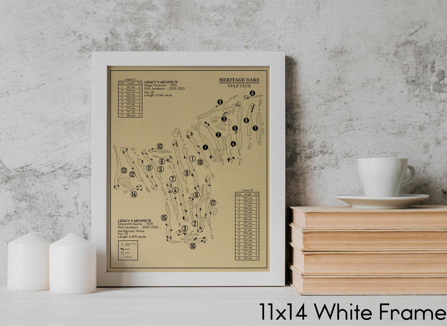 Heritage Oaks Golf Club Outline (Print)