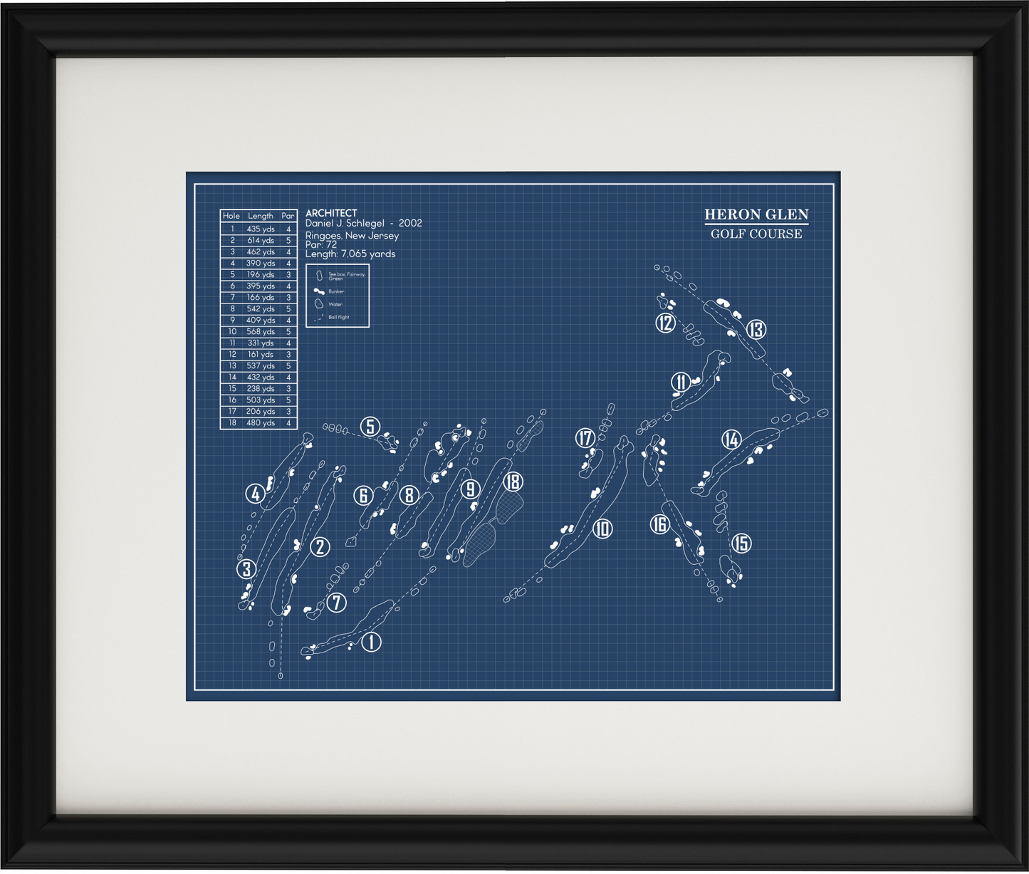 Heron Glen Golf Course Blueprint (Print)