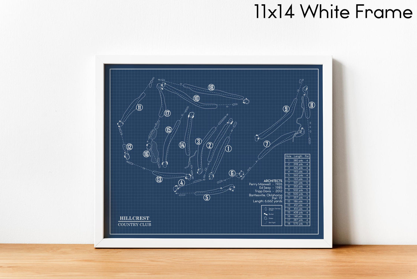 Hillcrest Country Club Blueprint (Print)
