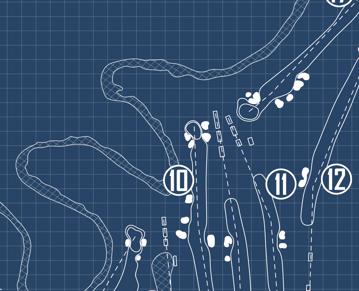 Houston Country Club Blueprint (Print)
