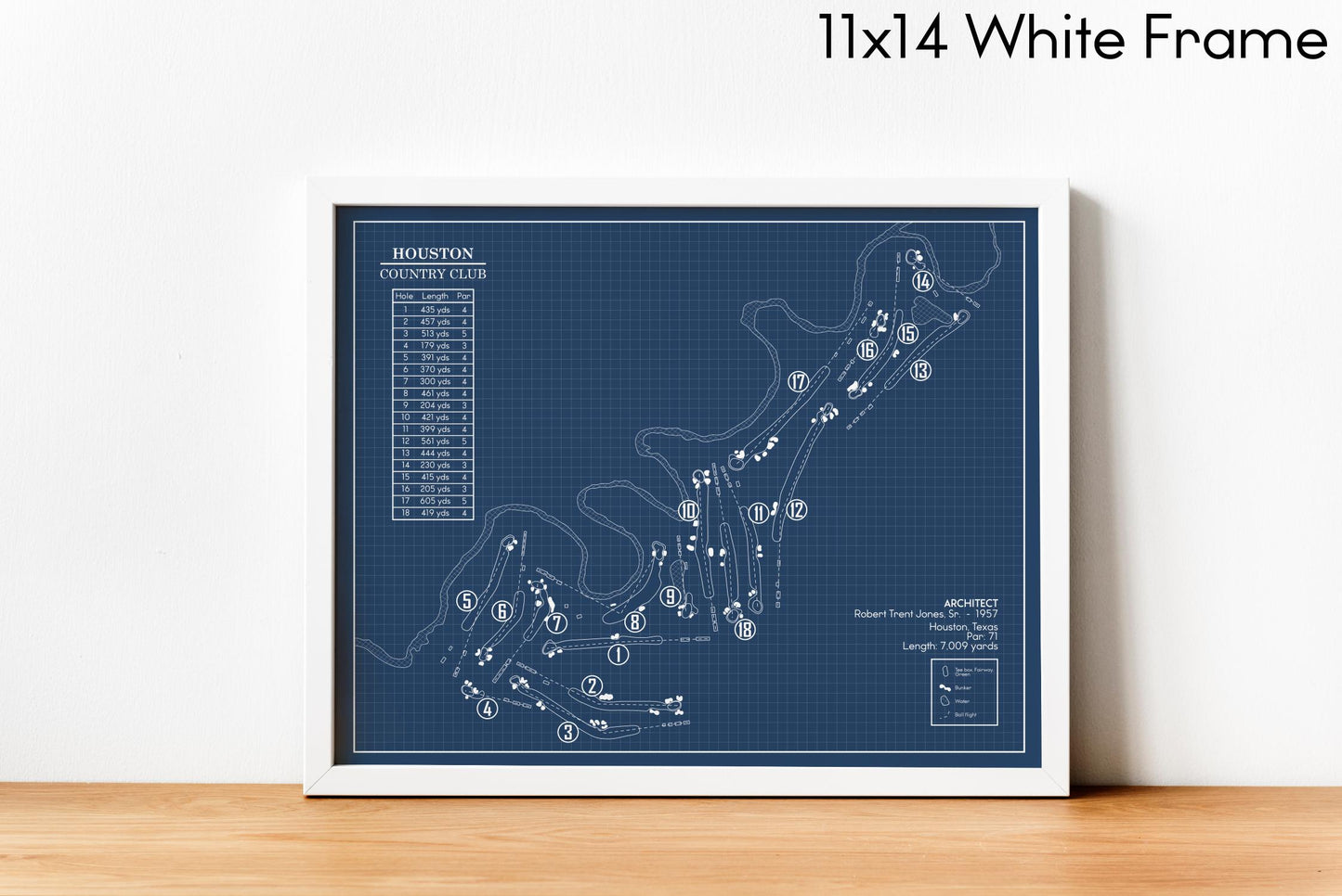 Houston Country Club Blueprint (Print)