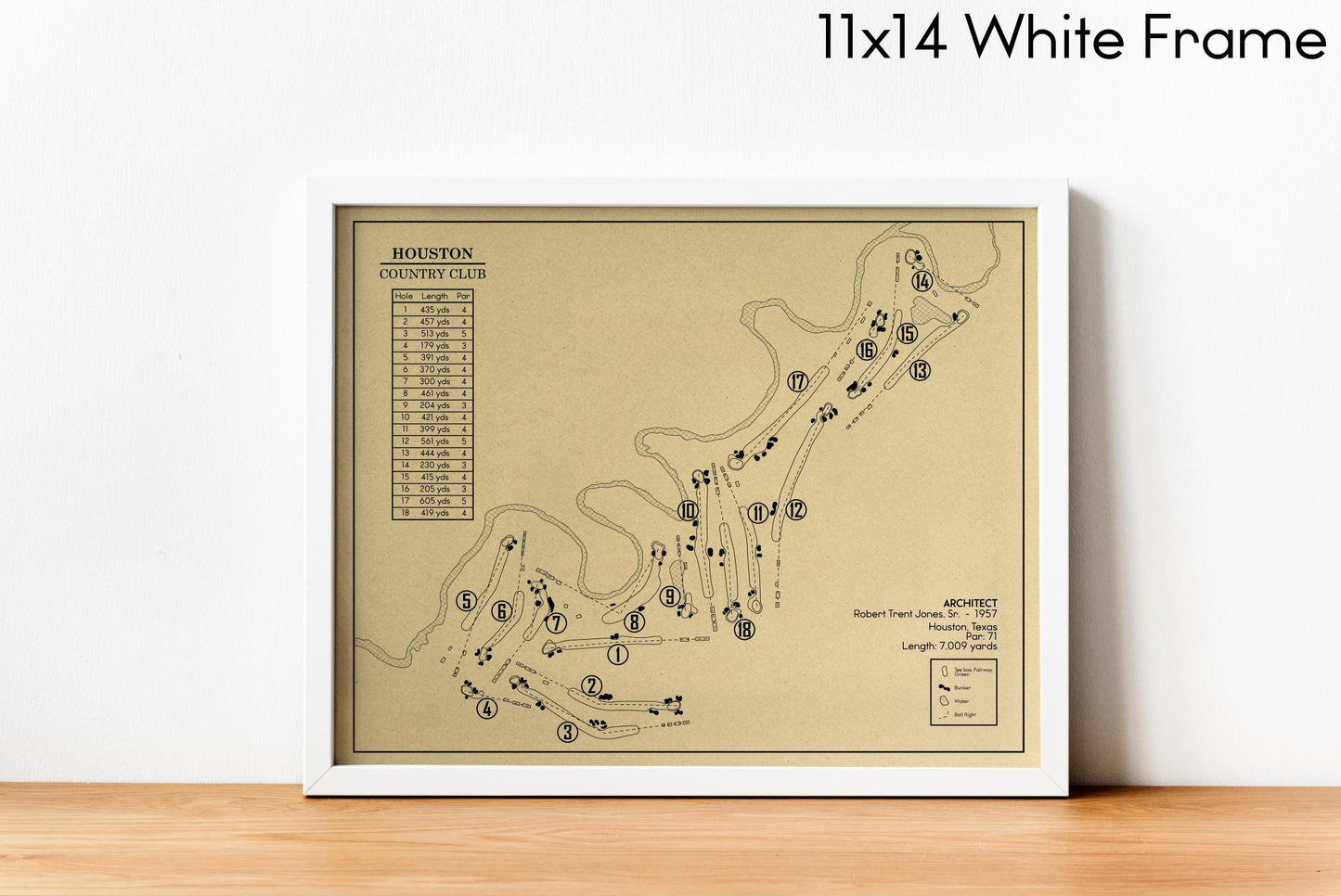 Houston Country Club Outline (Print)