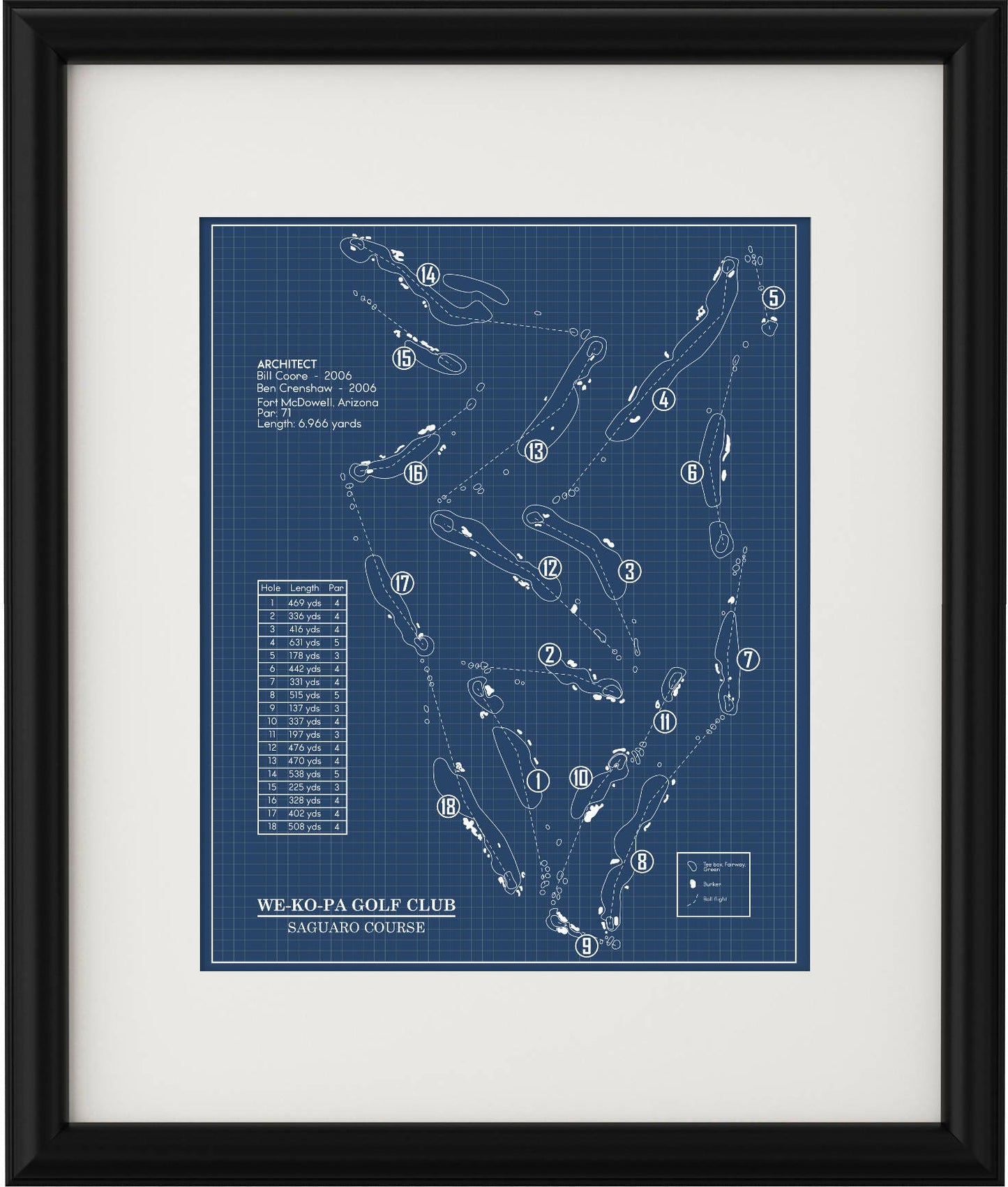 We-Ko-Pa Golf Club - Saguaro Course Blueprint (Print)