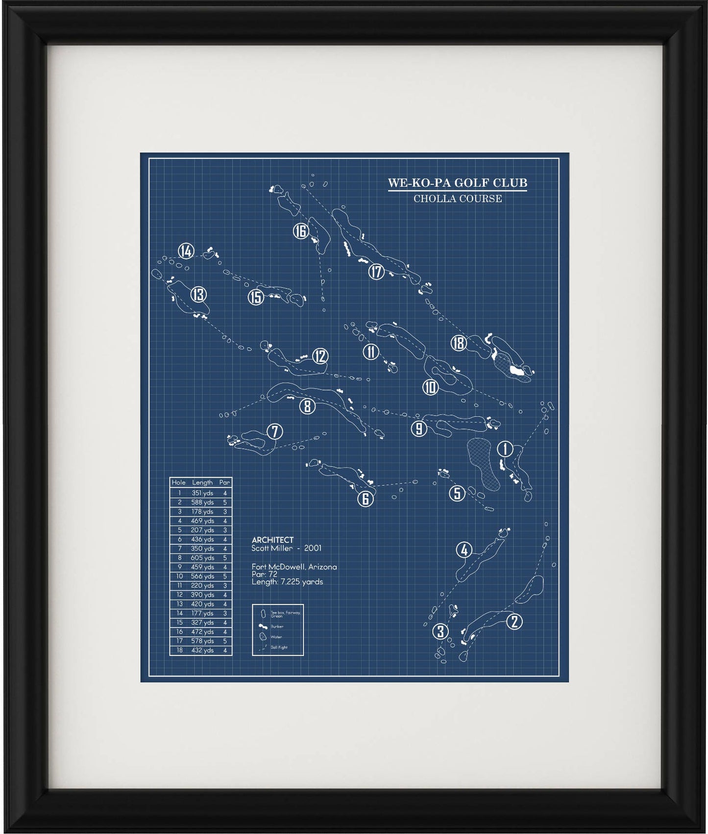 We-Ko-Pa Golf Club - Cholla Course Blueprint (Print)