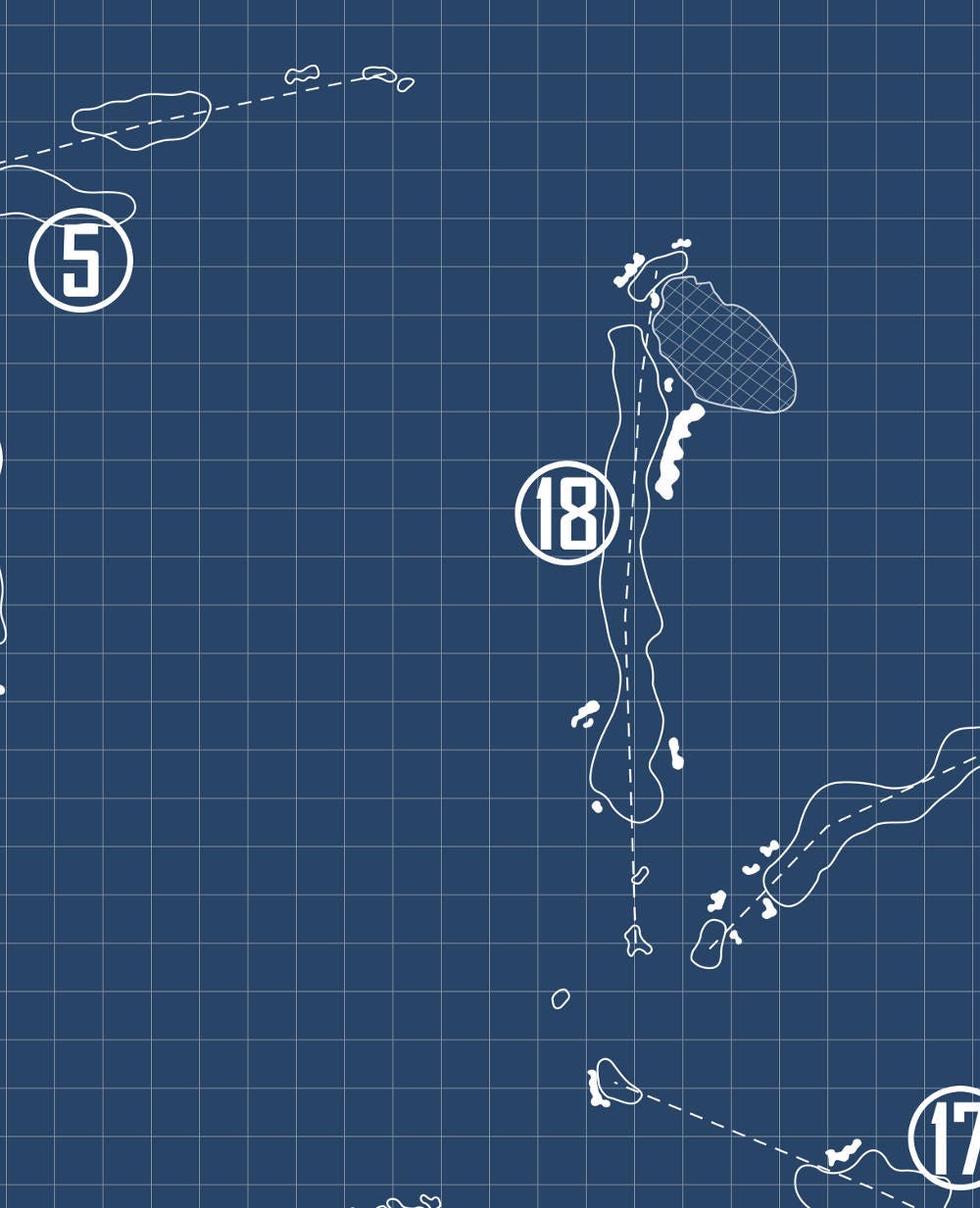 The Boulders Club South Course Blueprint (Print)