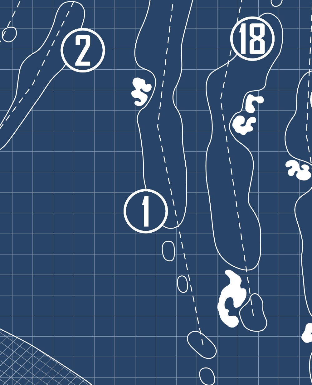 The Coeur d'Alene Resort Club Course Blueprint (Print)