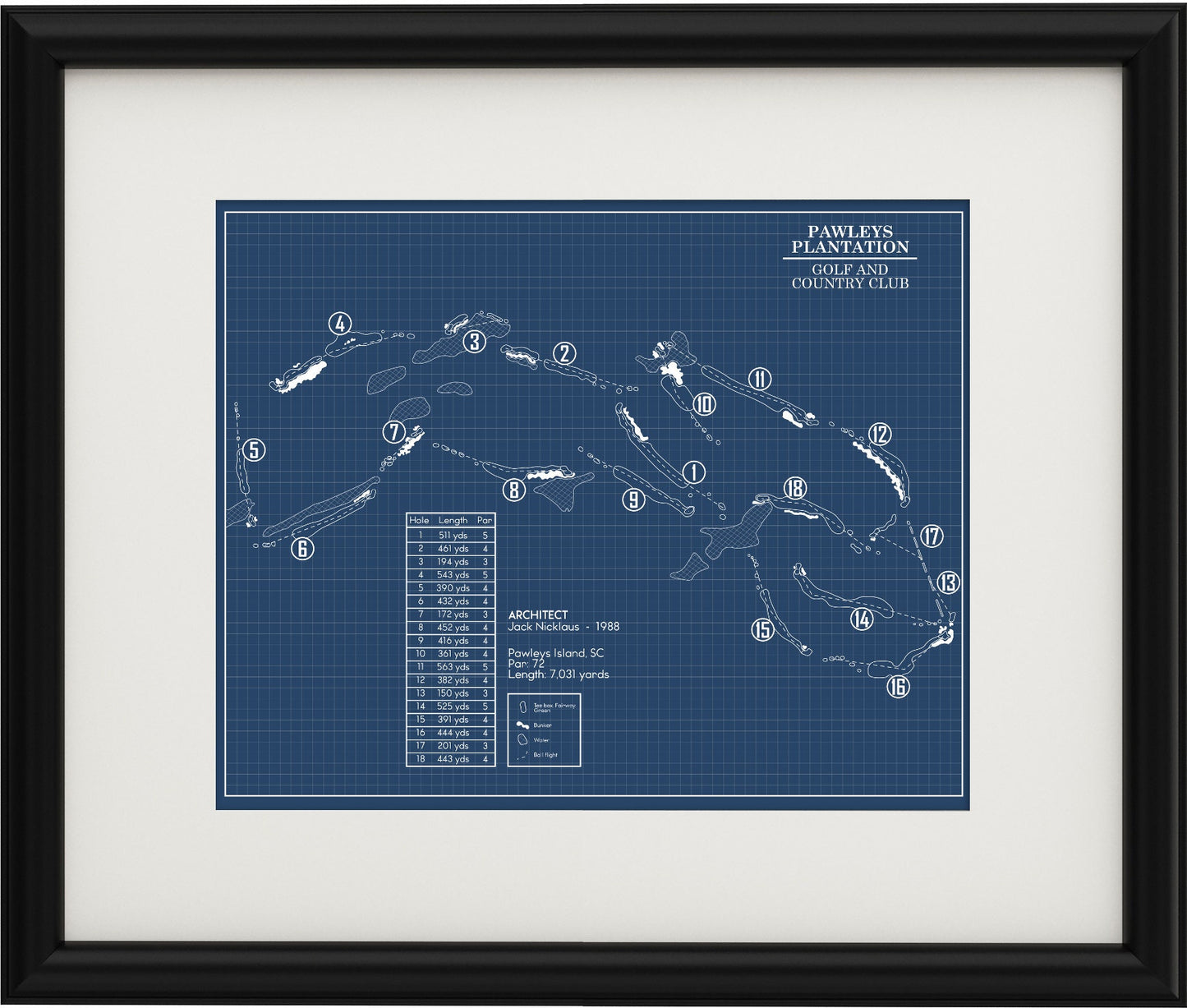 Pawleys Plantation Golf & Country Club Blueprint (Print)