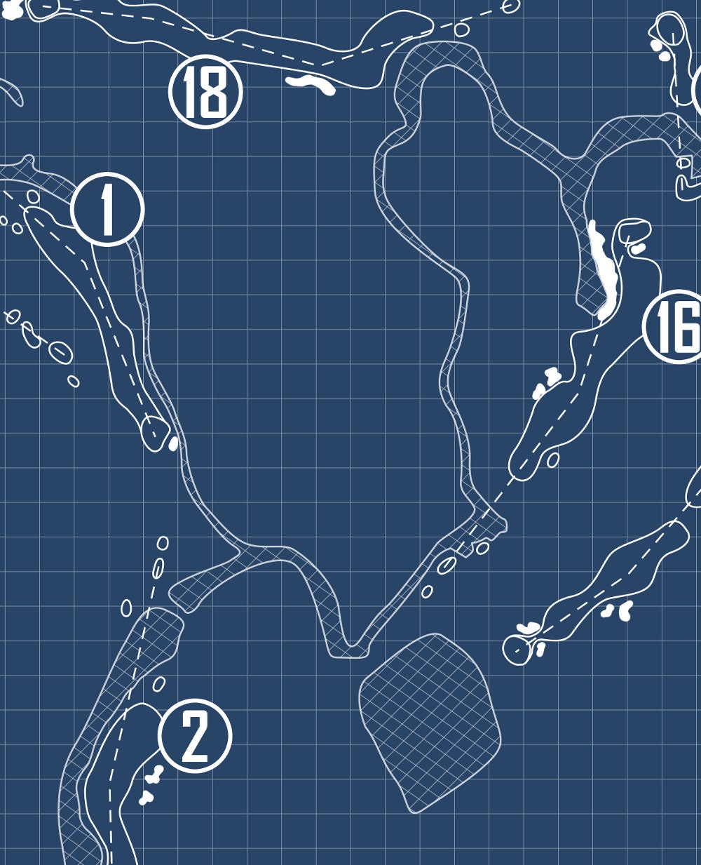 Willbrook Plantation Golf Club Blueprint (Print)