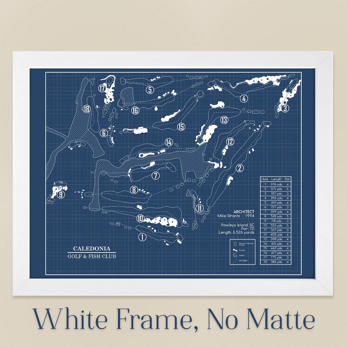 Carnoustie Golf Links Championship Course Blueprint (Print)