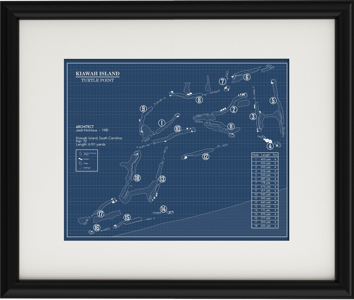 Turtle Point at Kiawah Island Blueprint (Print)