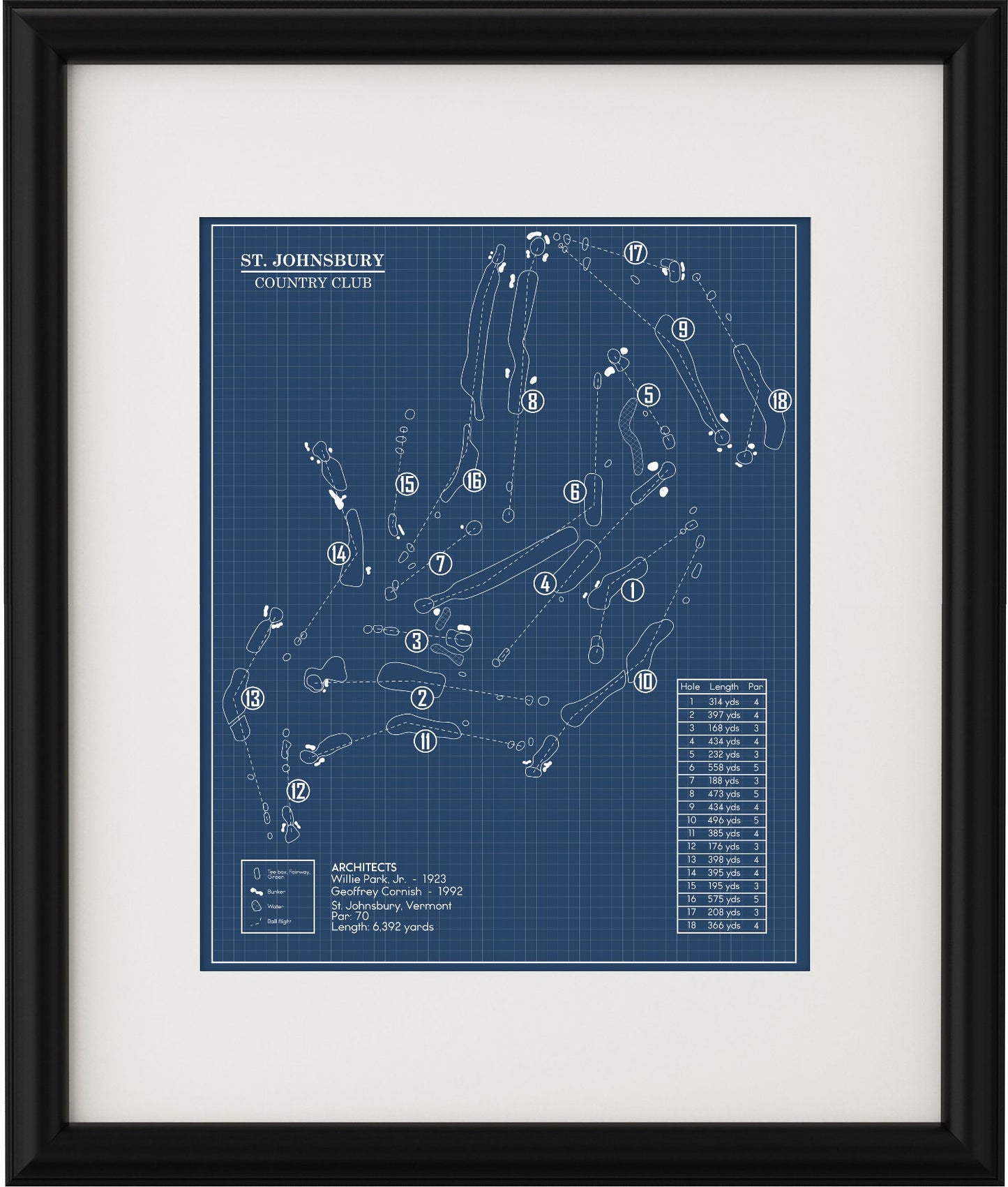 St. Johnsbury Country Club Blueprint (Print)