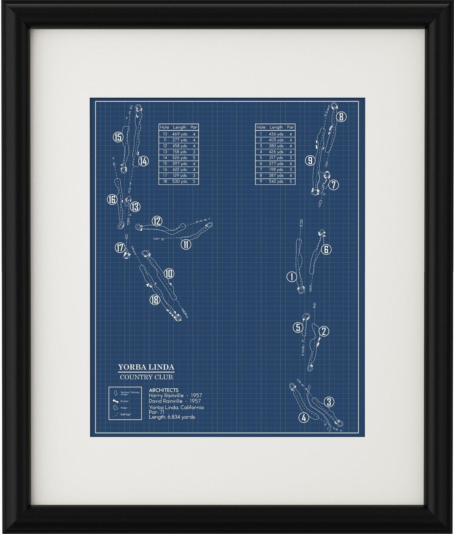 Yorba Linda Country Club Blueprint (Print)