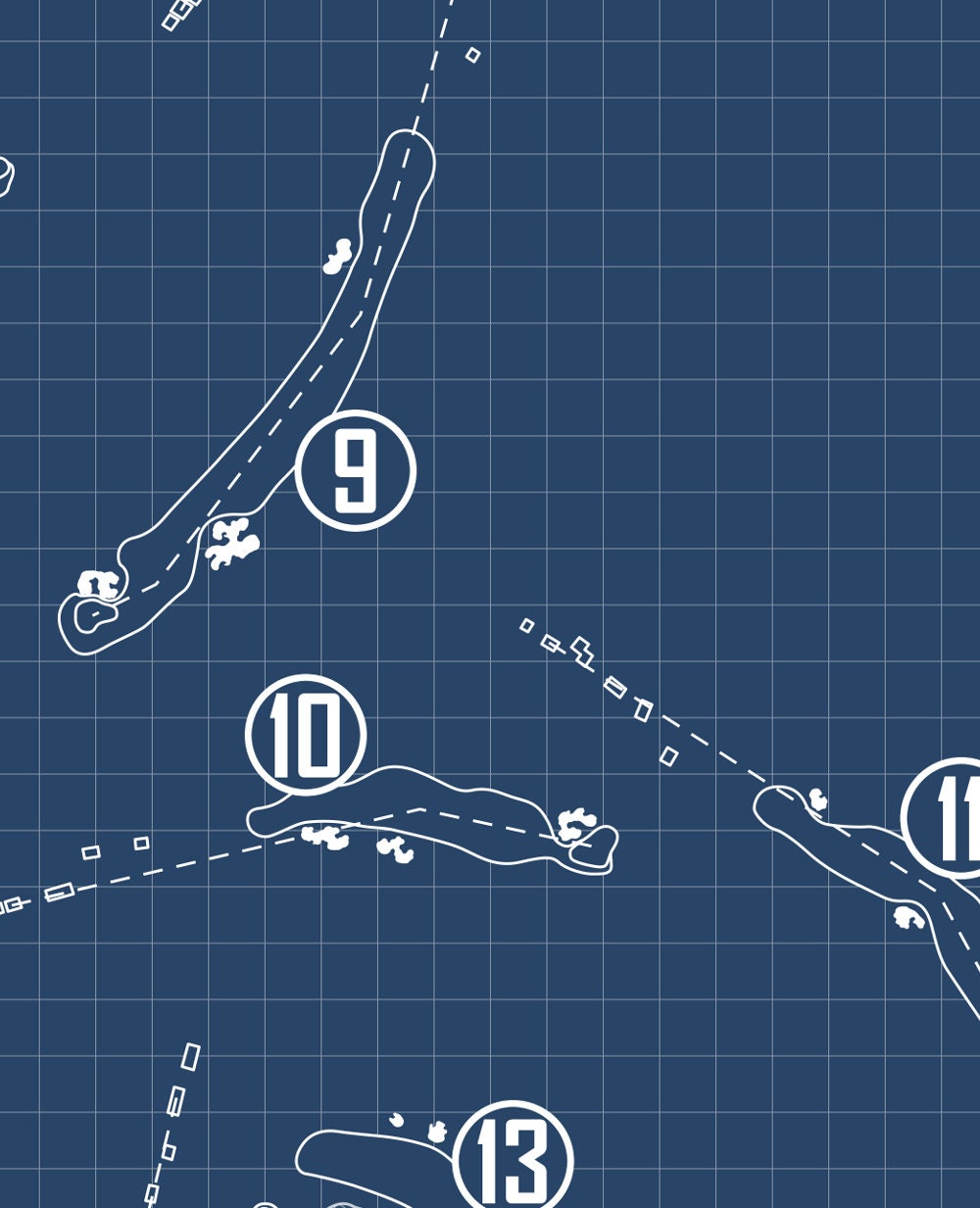 University of Texas Golf Club Blueprint (Print)