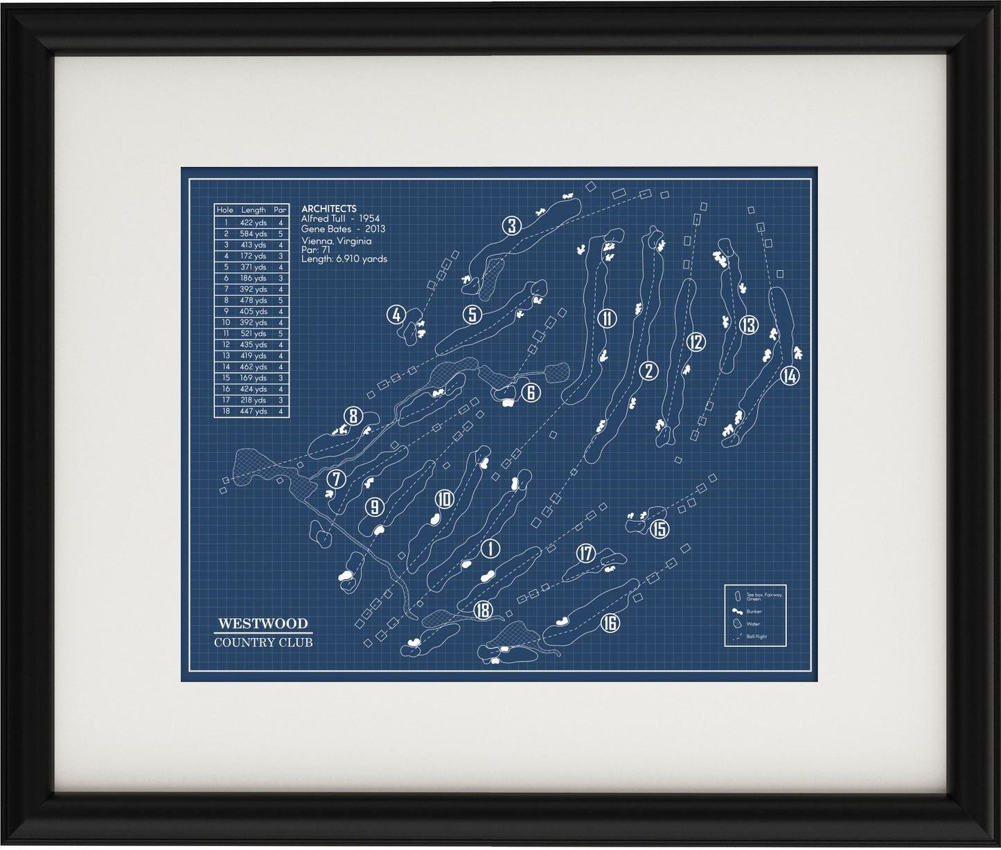 Westwood Country Club Blueprint (Print)