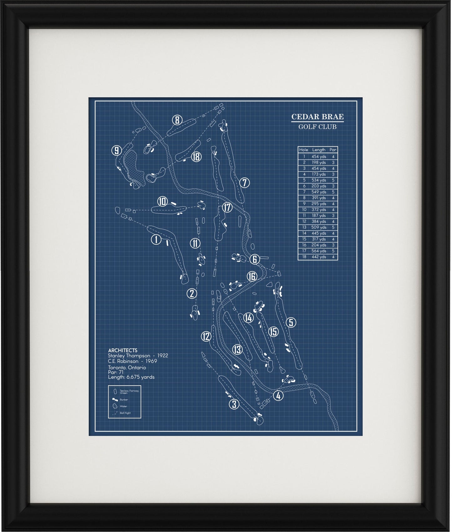Cedar Brae Golf Club Blueprint (Print)