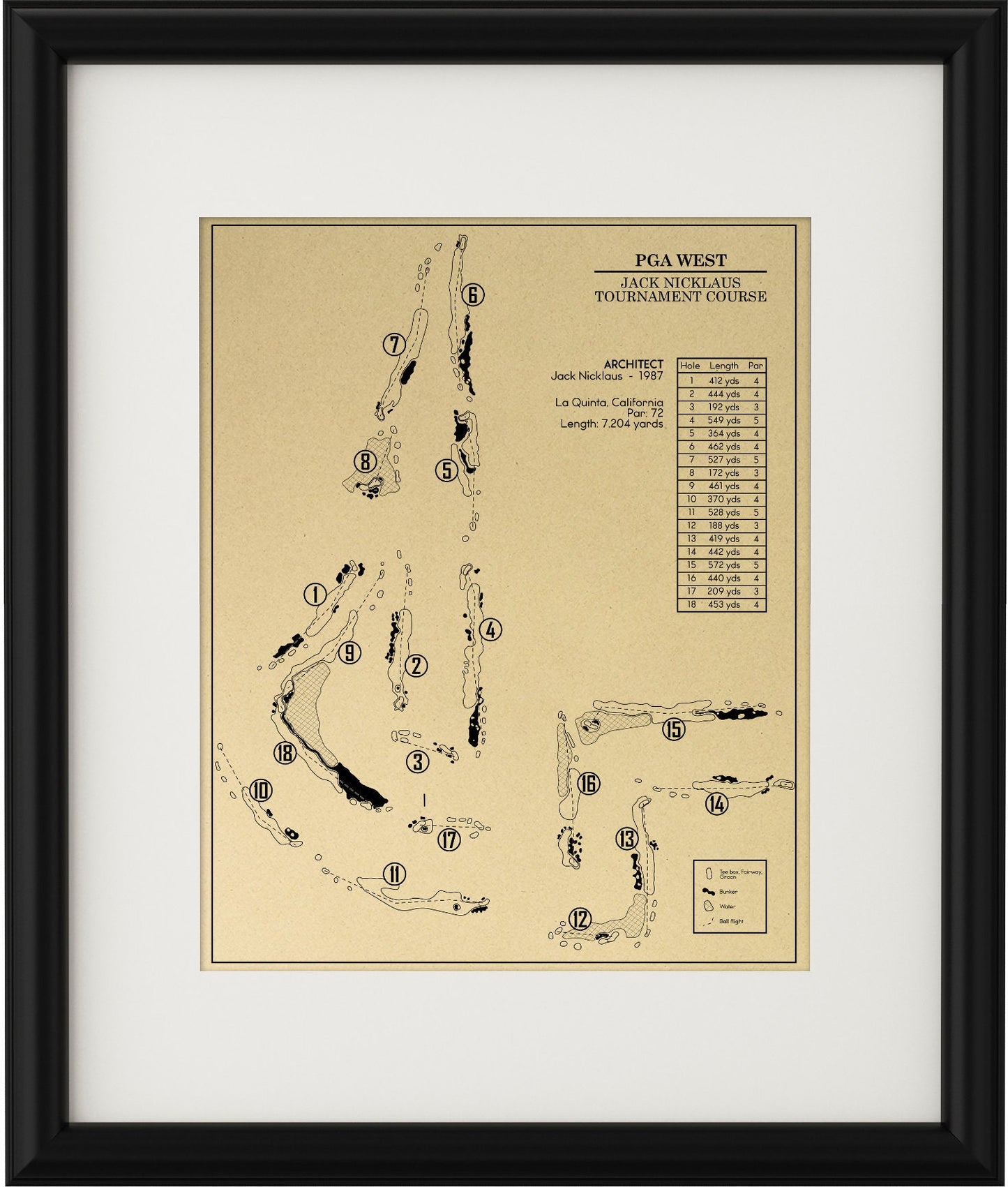 PGA West Nicklaus Tournament Course Outline (Print)