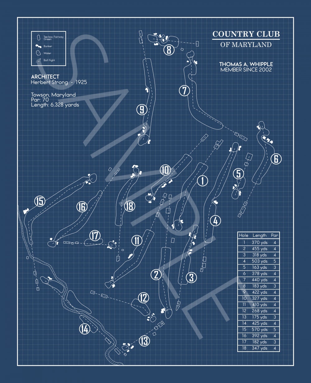 Country Club of Maryland Blueprint (Print)