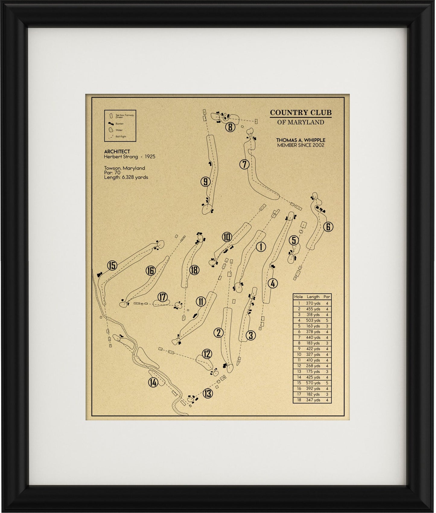 Country Club of Maryland Outline (Print)