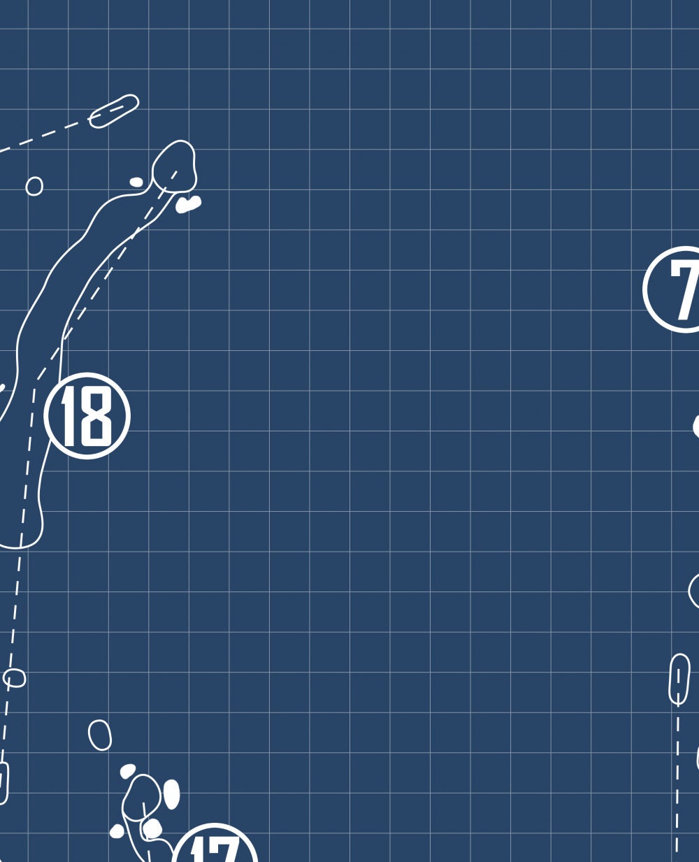 Marine Memorial Golf Course Blueprint (Print)