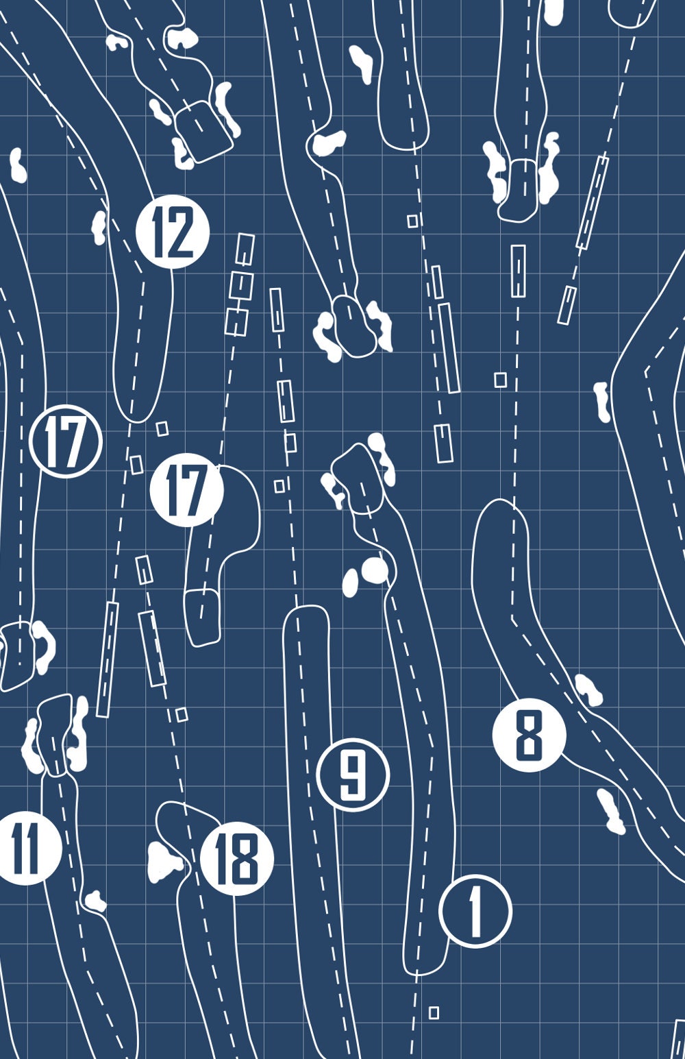 Winged Foot East and West Courses Blueprint (Print)