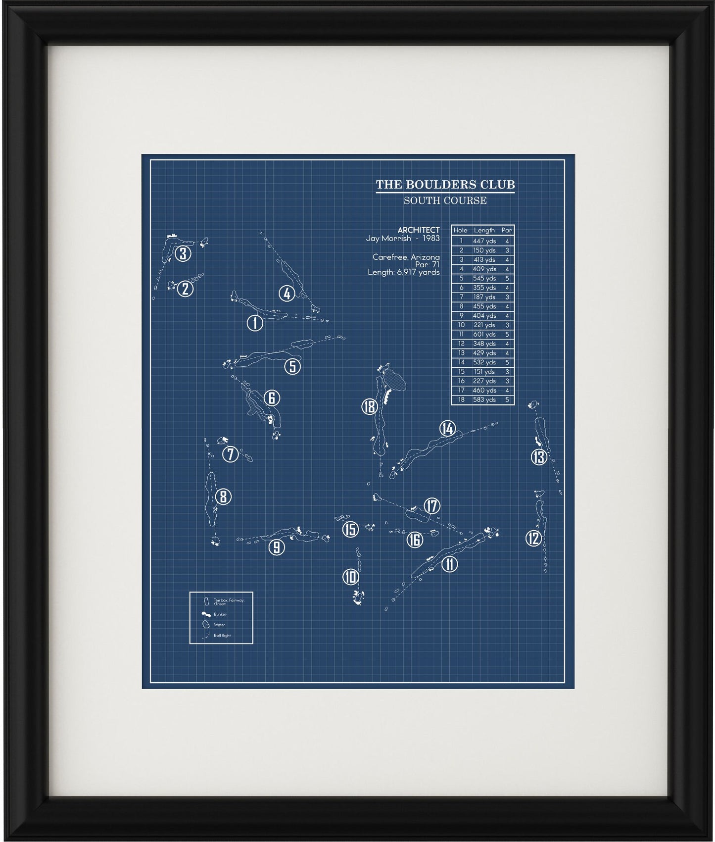 The Boulders Club South Course Blueprint (Print)