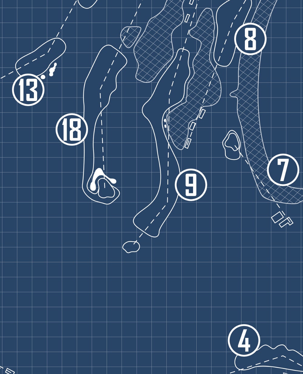 Musgrove Mill Golf Club Blueprint (Print)