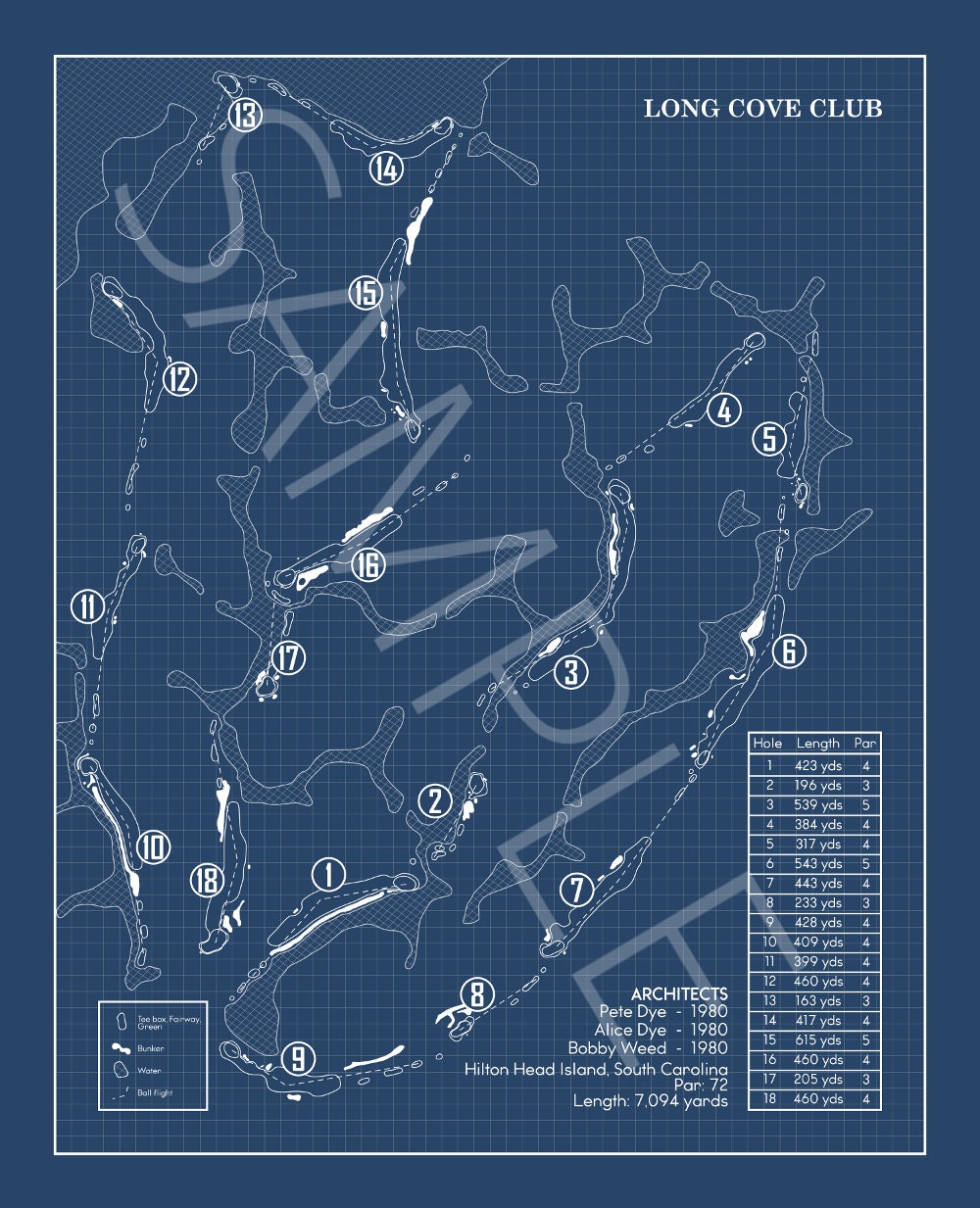 Long Cove Club Blueprint (Print)