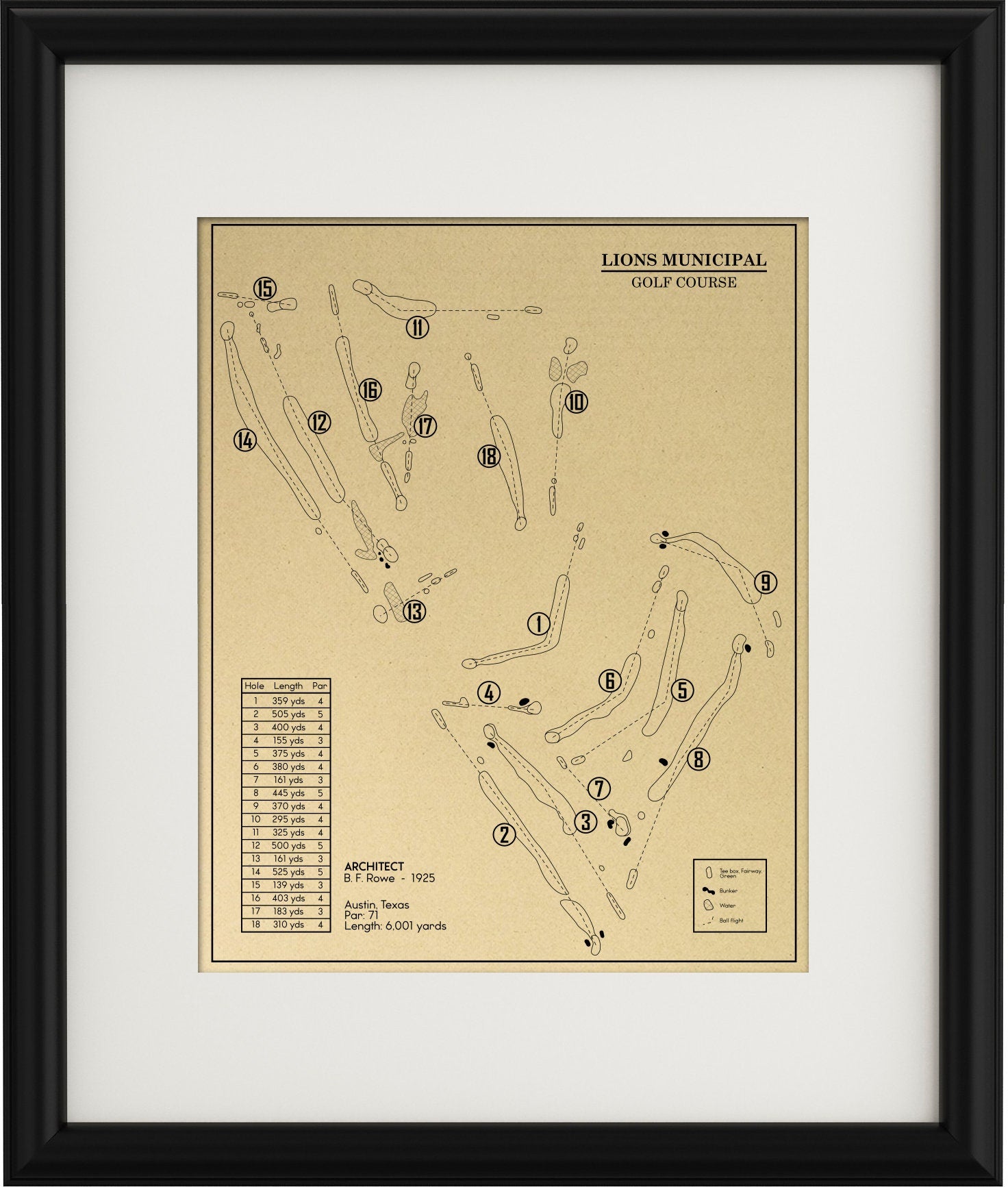 Lions Municipal Golf Course Outline (Print) GolfBlueprints