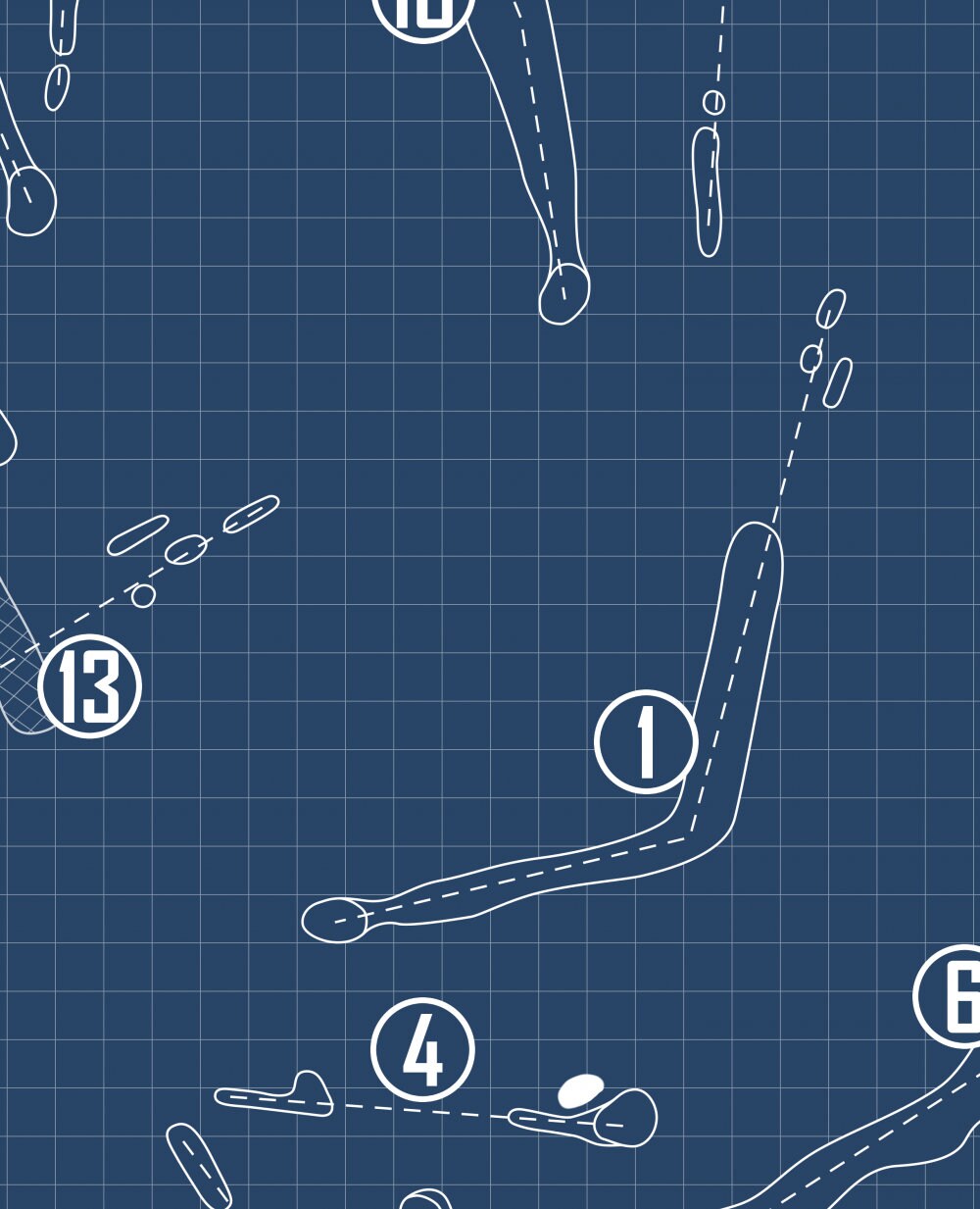 Lions Municipal Golf Course Blueprint (Print)