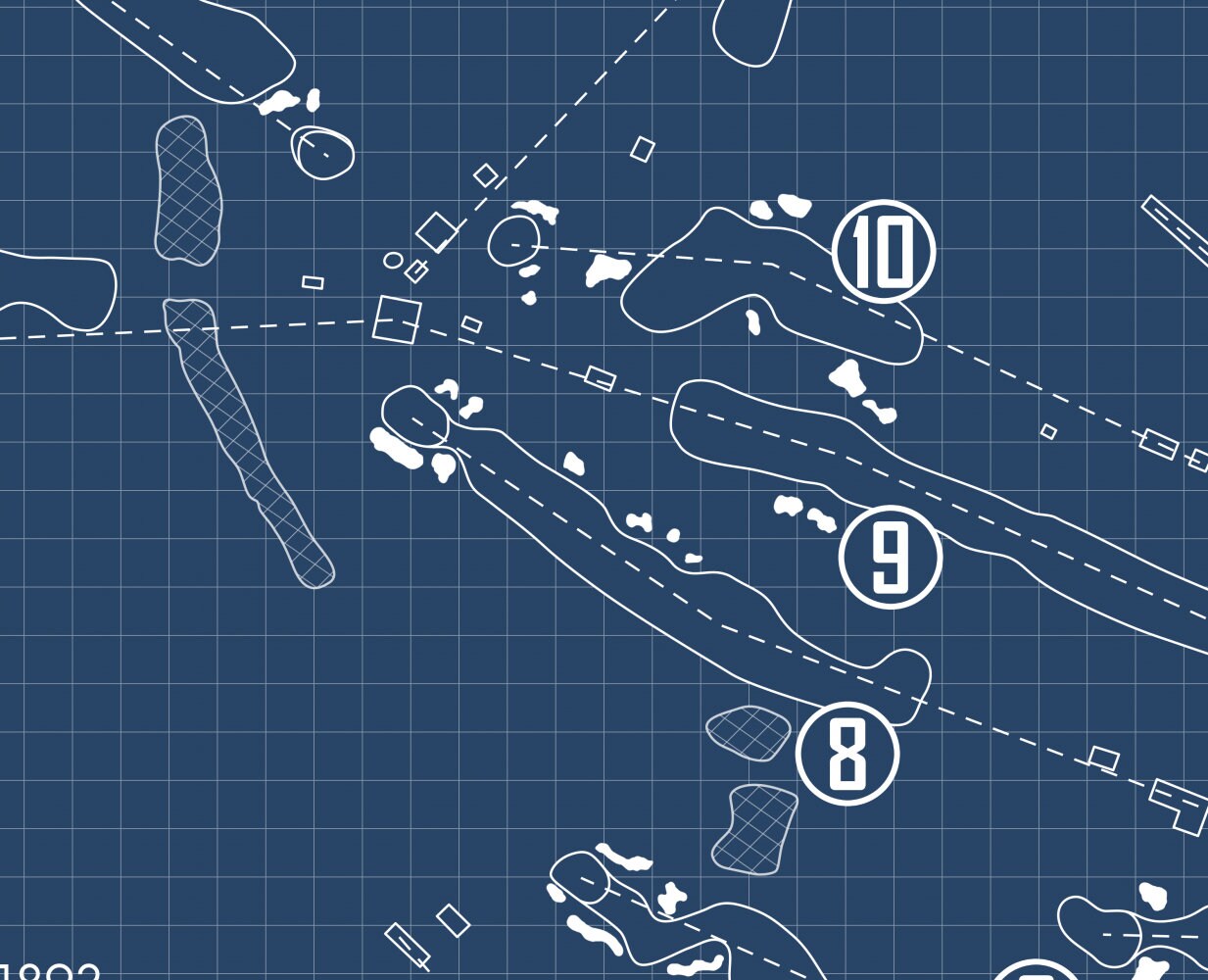 The Country Club in Brookline Blueprint (Print)