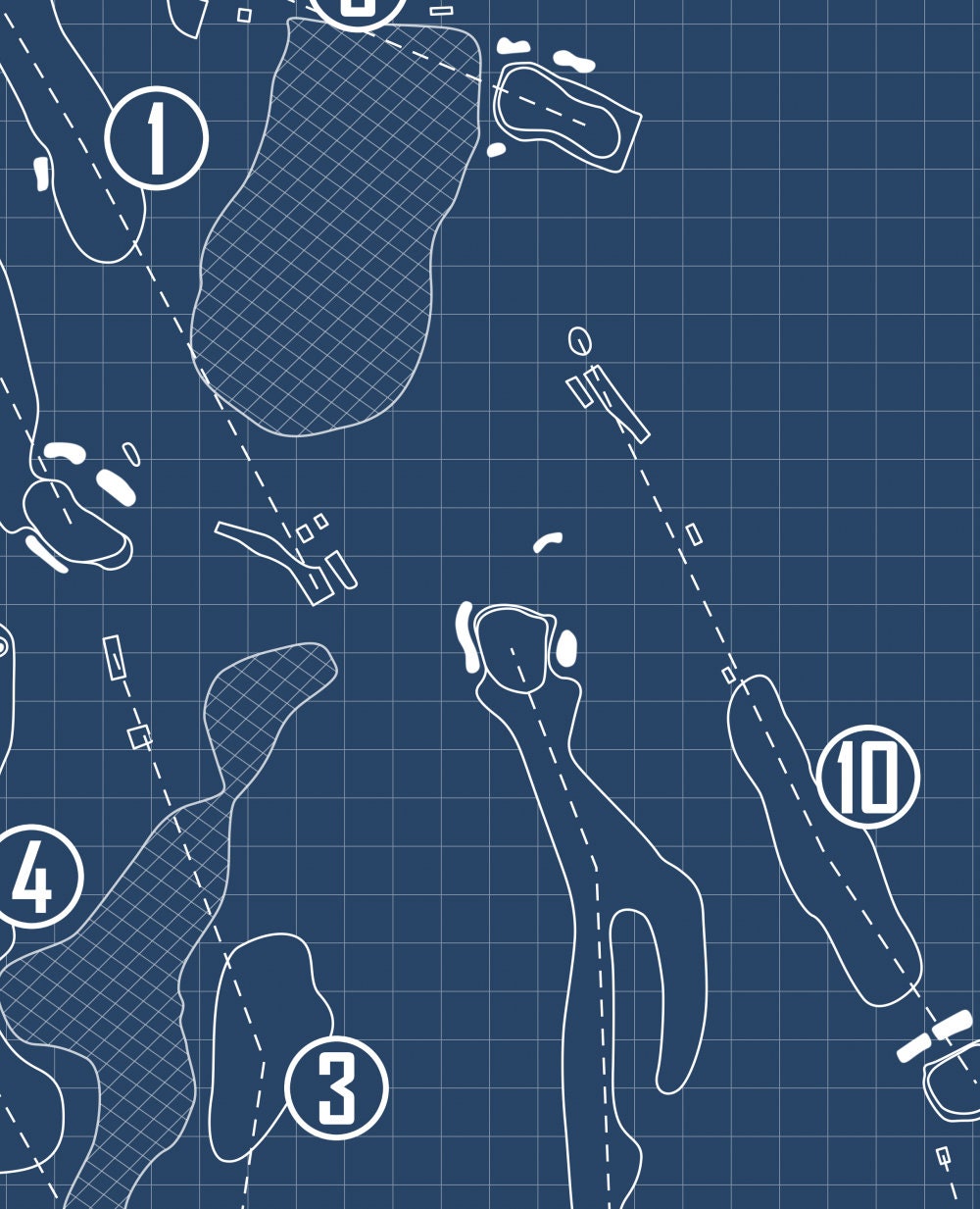 Yale Golf Course Blueprint (Print)