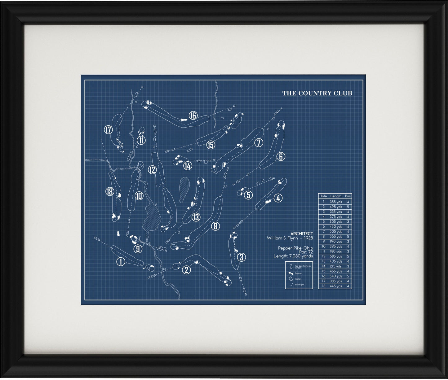 The Country Club (Ohio) Blueprint (Print)