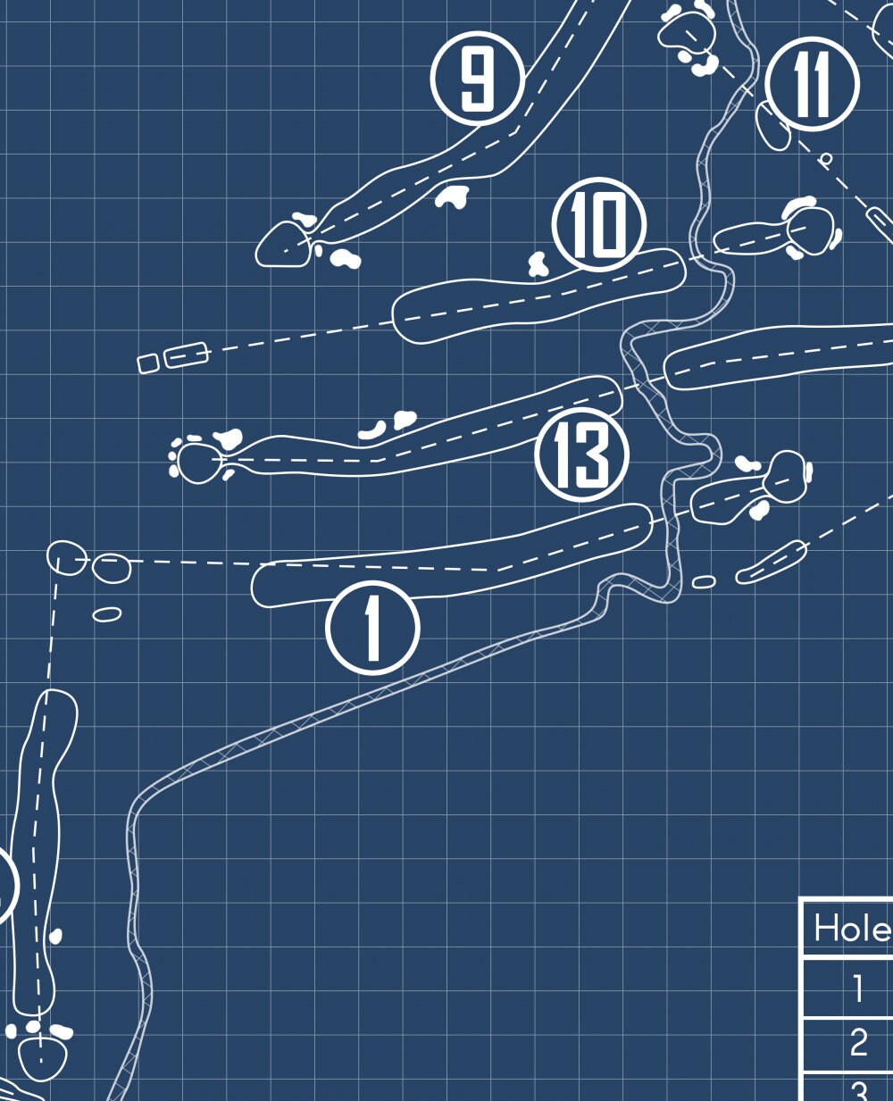Oak Hill Country Club East Course Blueprint (Print)