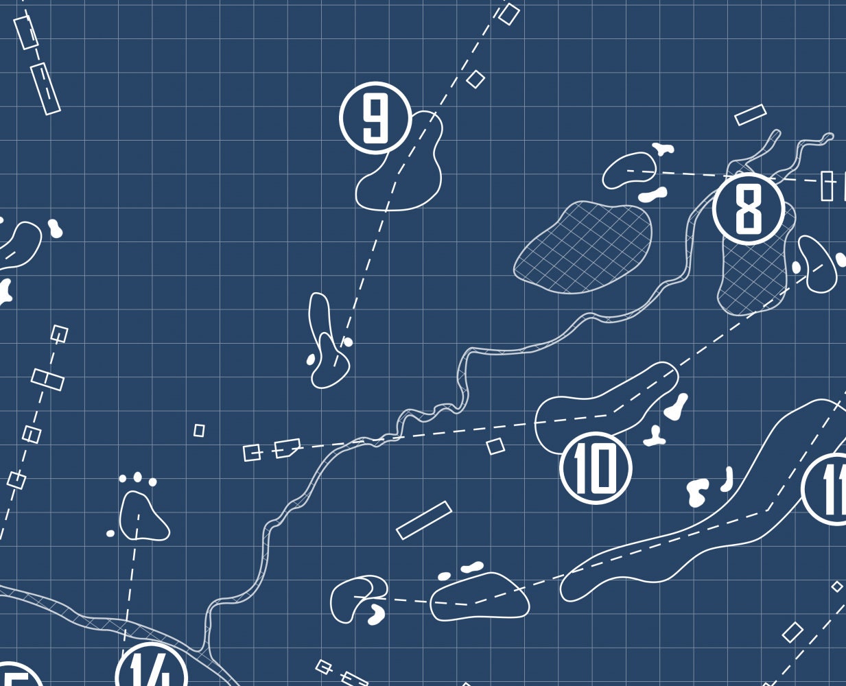 Old South Country Club Blueprint (Print)