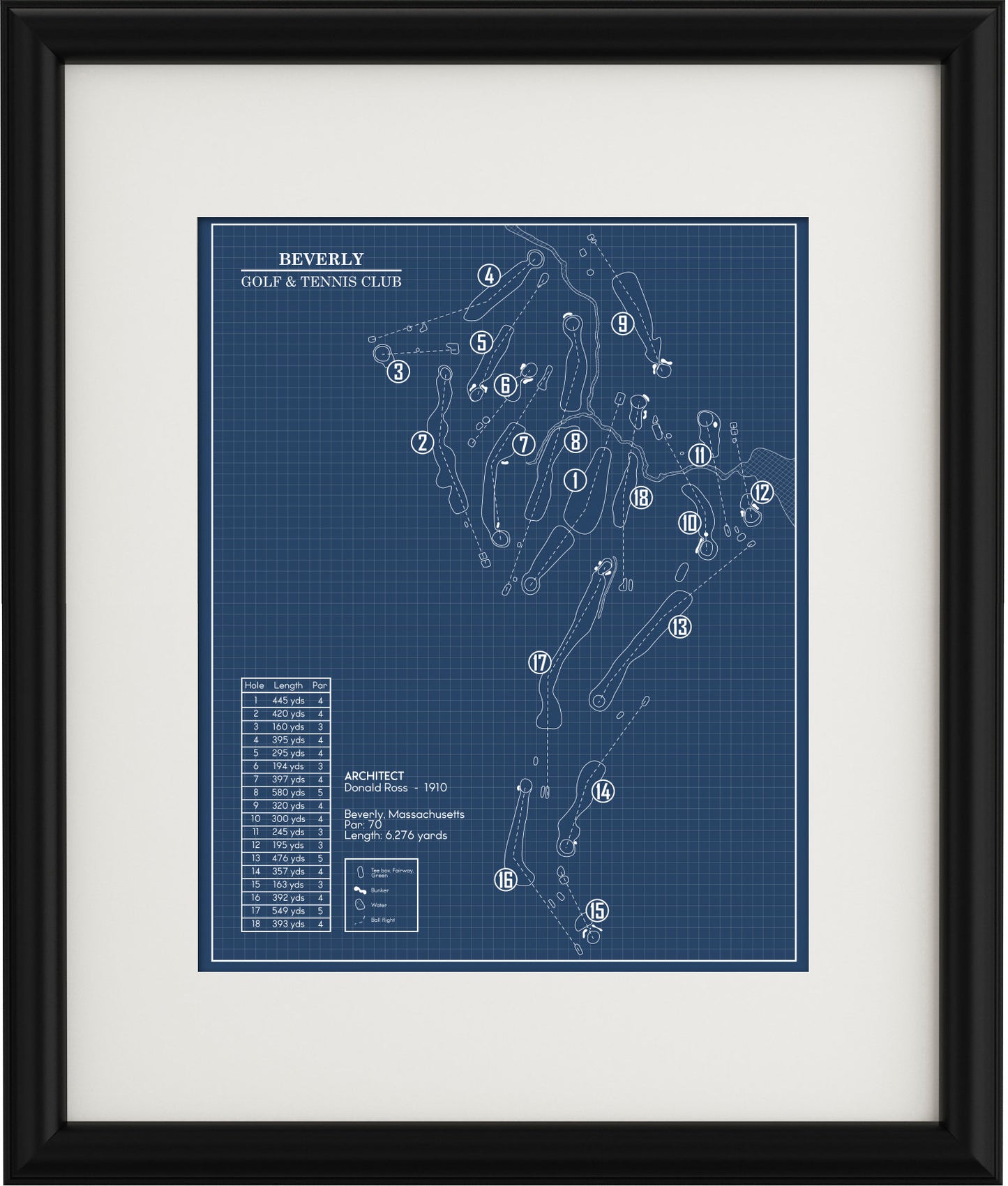 Beverly Golf & Tennis Club Blueprint (Print)