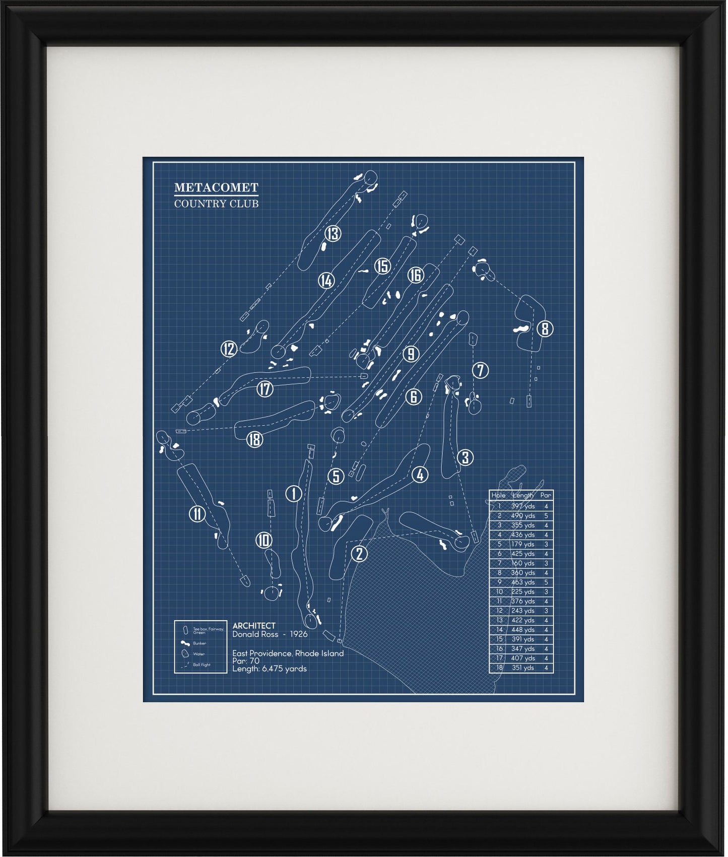 Metacomet Country Club Blueprint (Print)