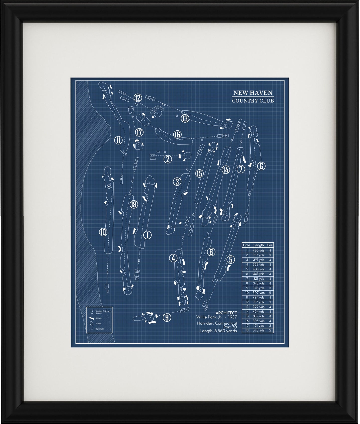 New Haven Country Club Blueprint (Print)
