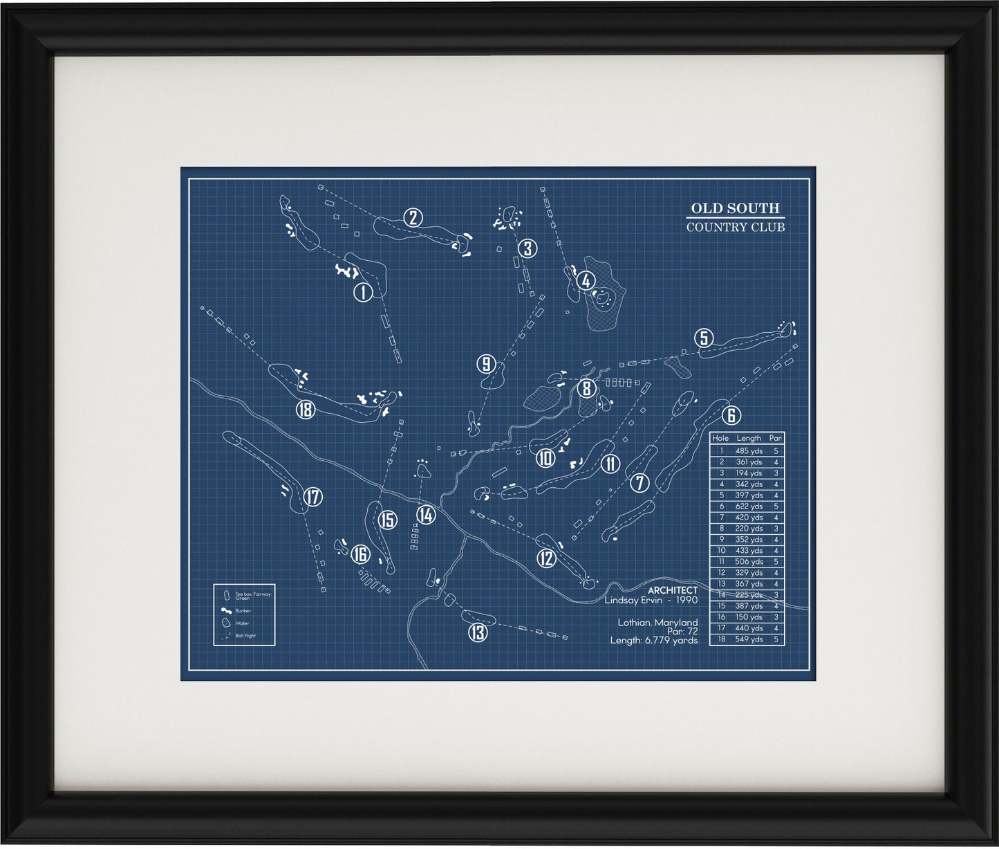 Old South Country Club Blueprint (Print)