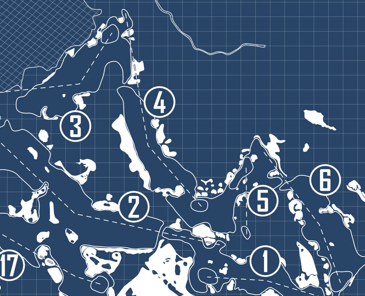 Streamsong Blue Golf Course Blueprint (Print)