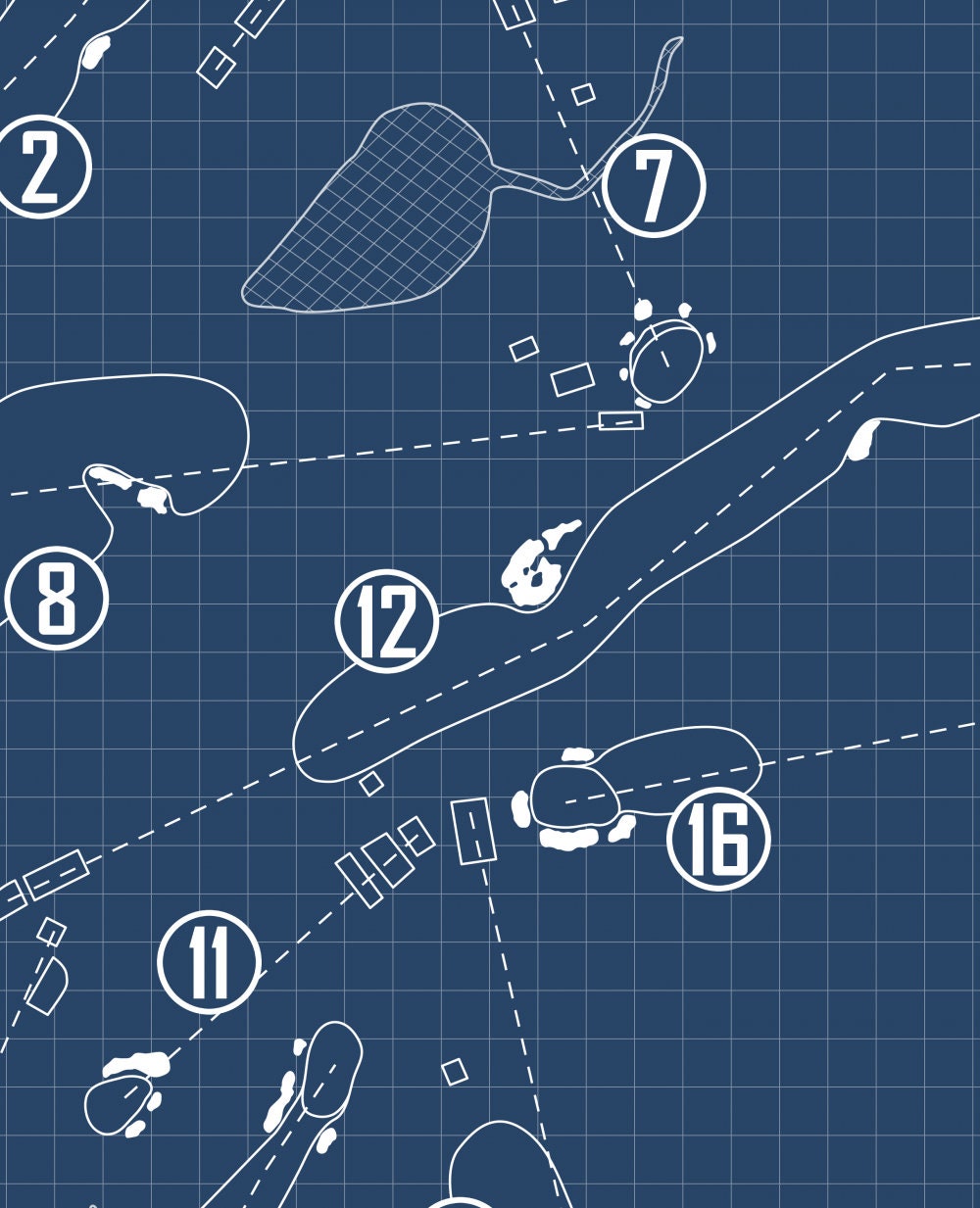 Wykagyl Country Club Blueprint (Print)