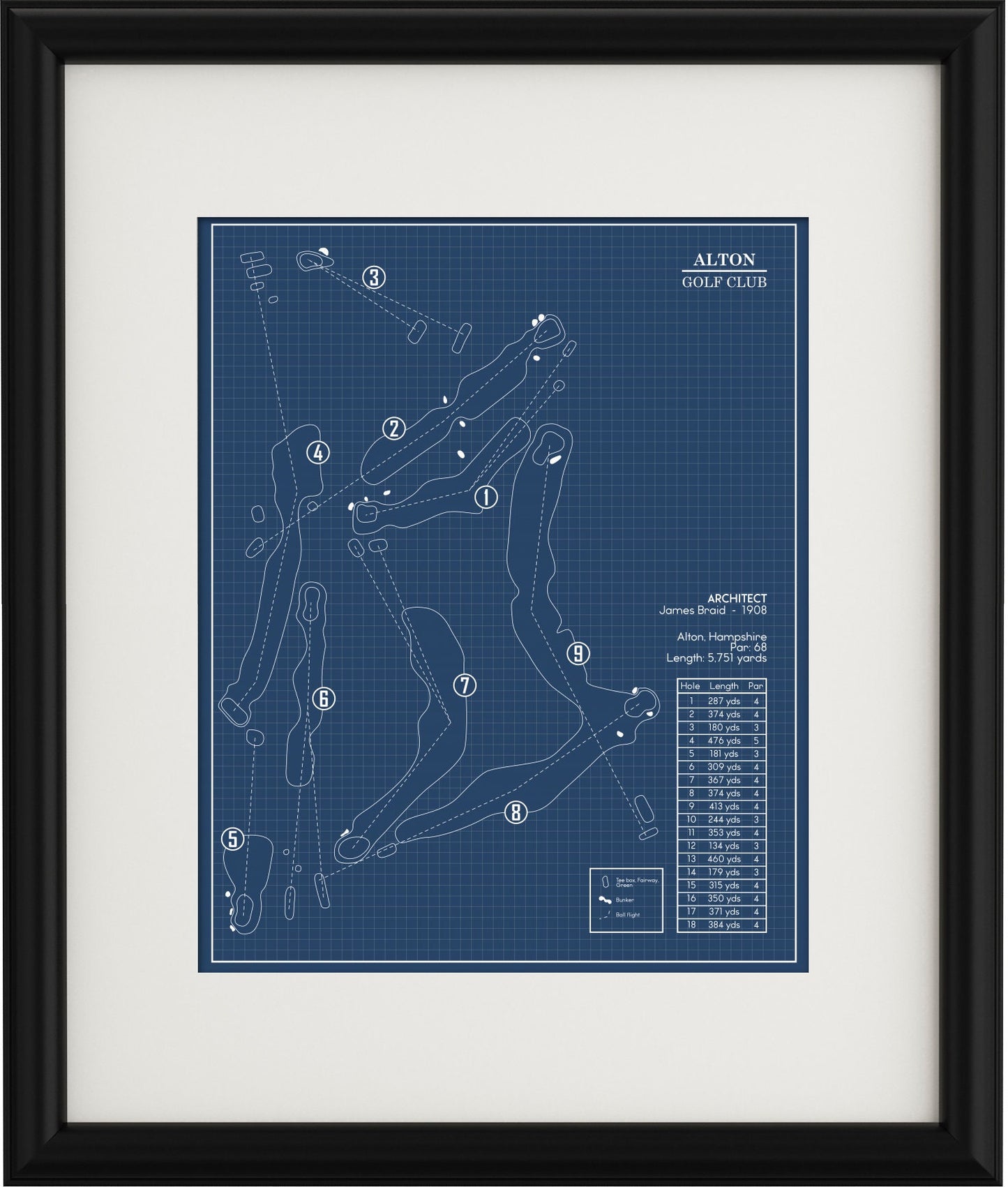 Alton Golf Club Blueprint (Print)