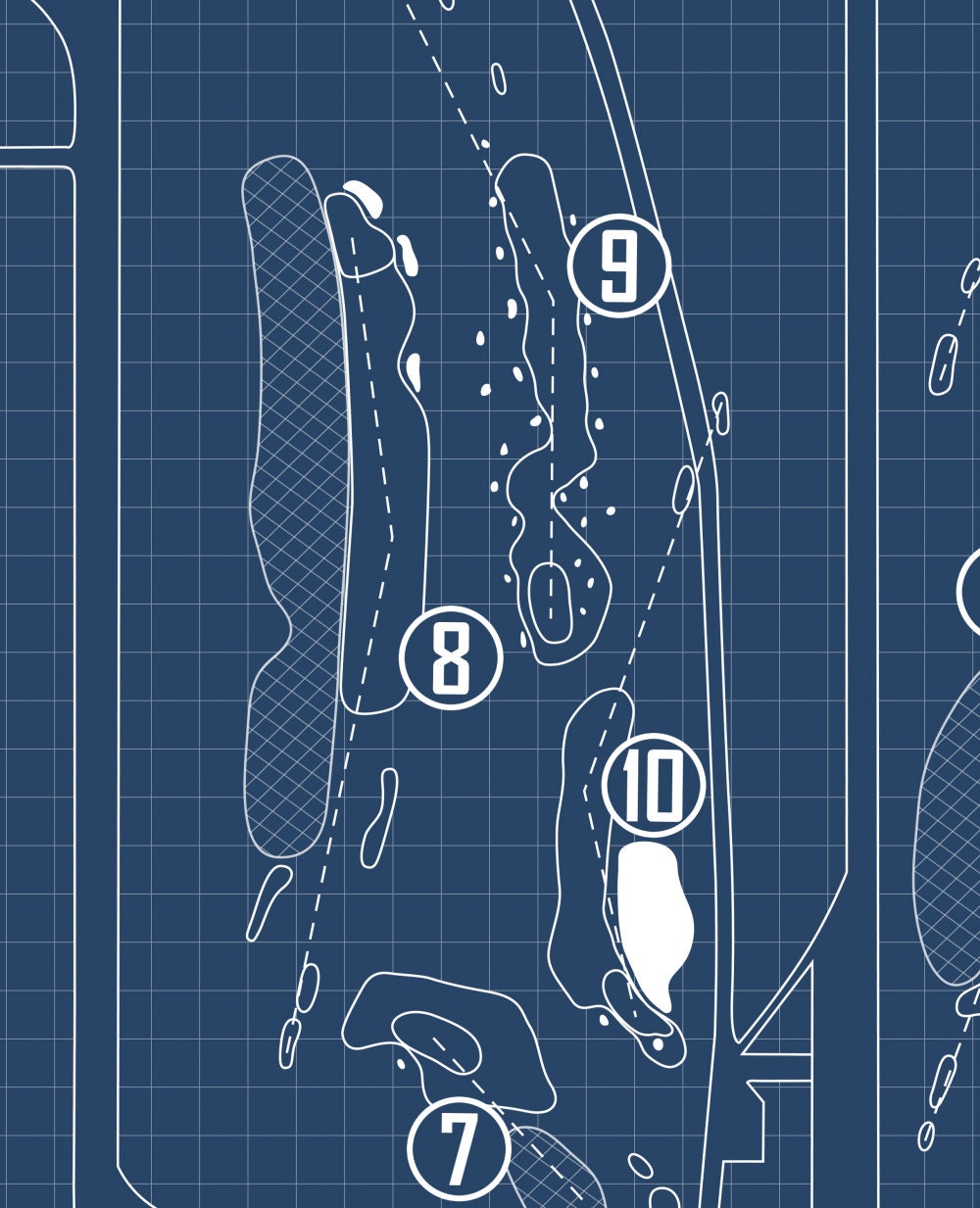 Brickyard Crossing Golf Course Blueprint (Print)