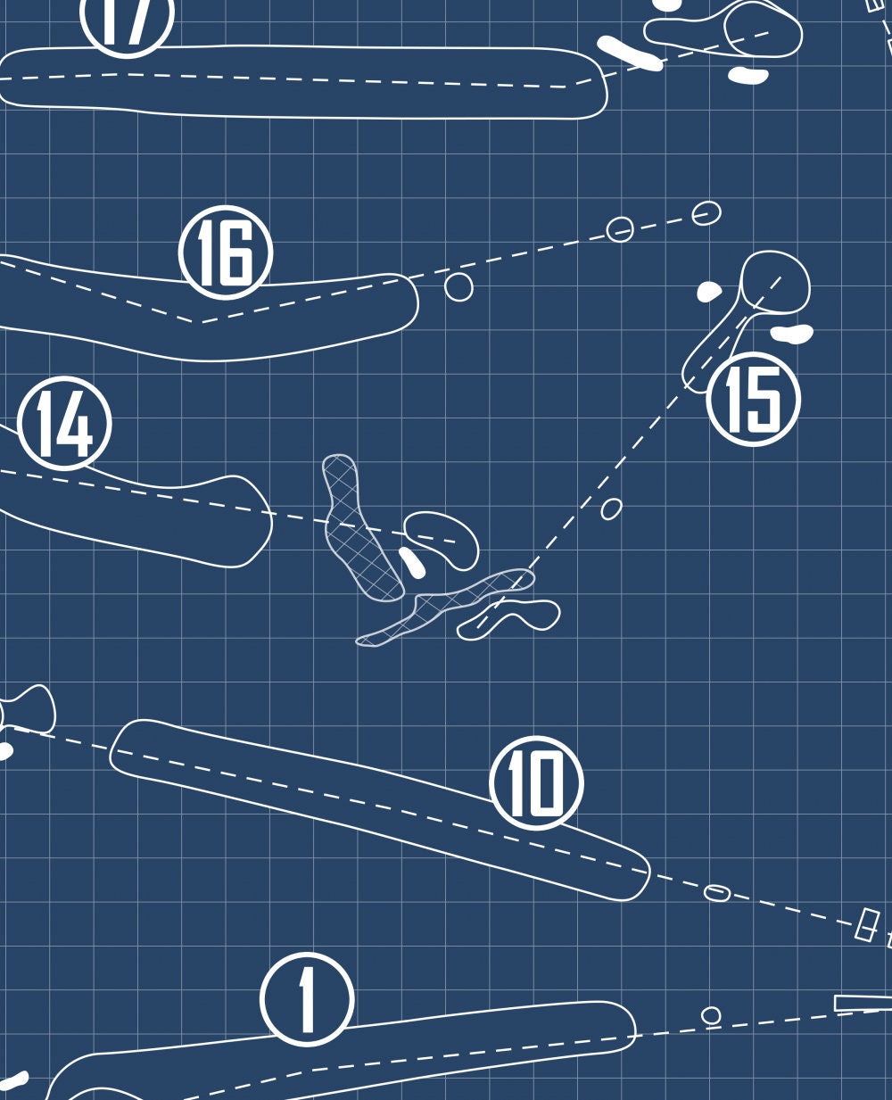 Mark Twain Golf Course Blueprint (Print)