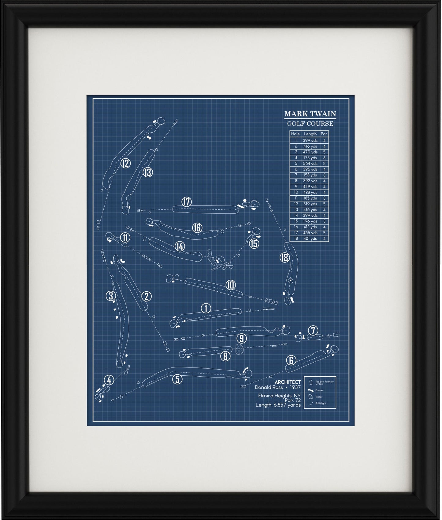 Mark Twain Golf Course Blueprint (Print)