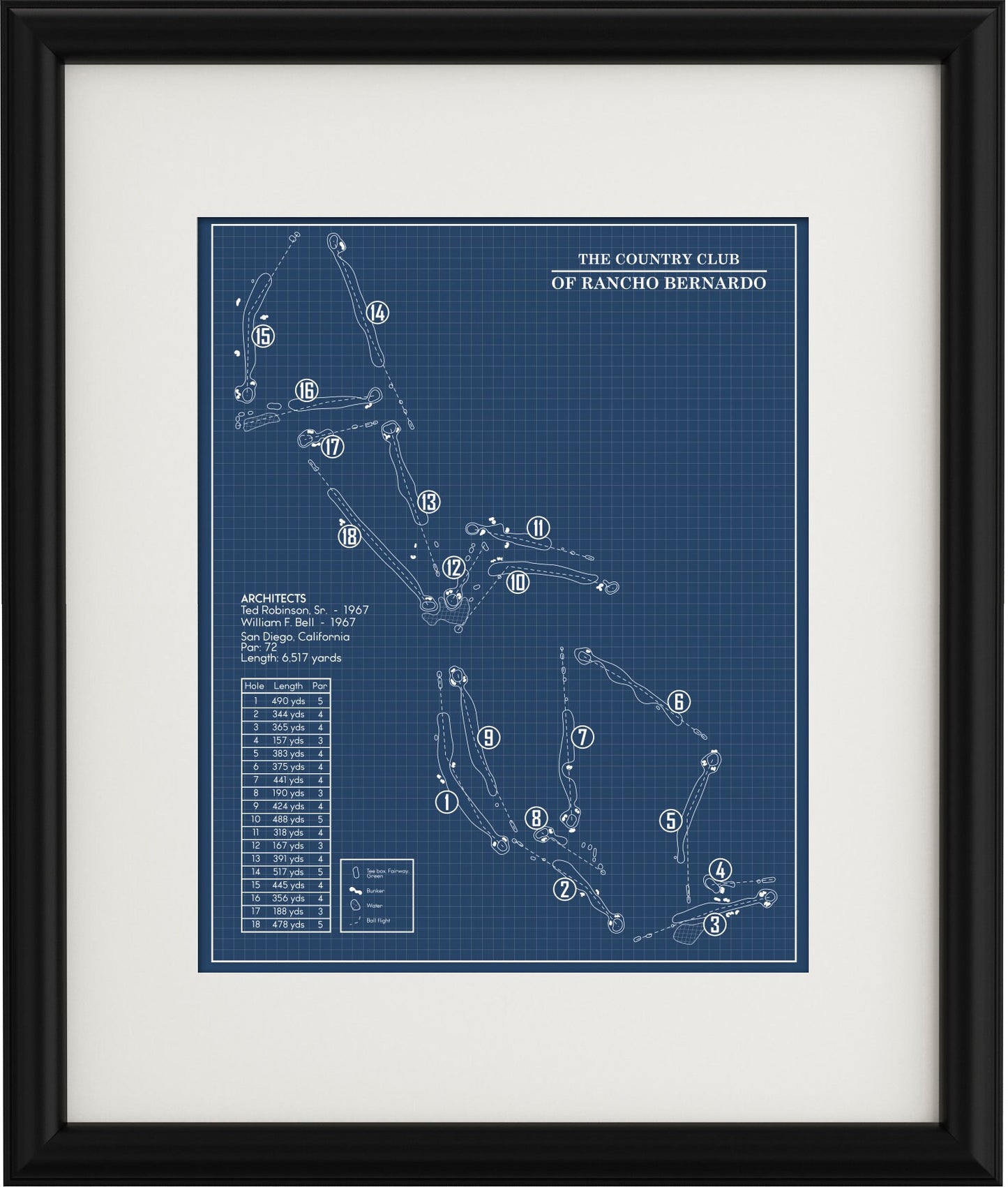 The Country Club of Rancho Bernardo Blueprint (Print)