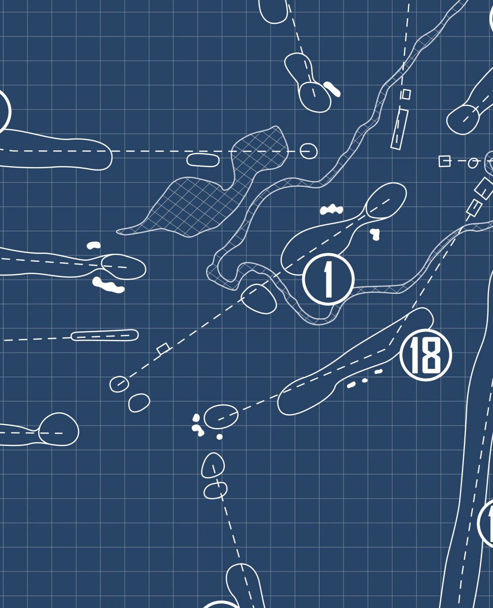 Elmira Golf Club Blueprint (Print)