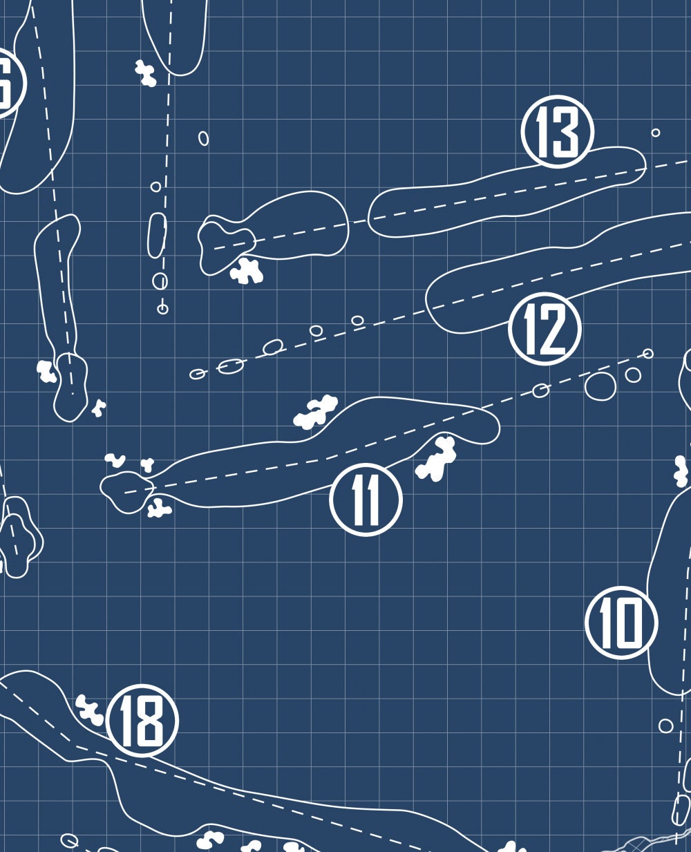 Maderas Golf Club Blueprint (Print)