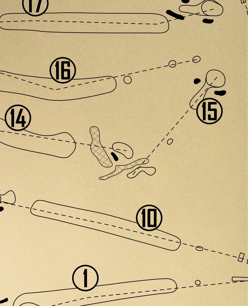 Mark Twain Golf Course Outline (Print)