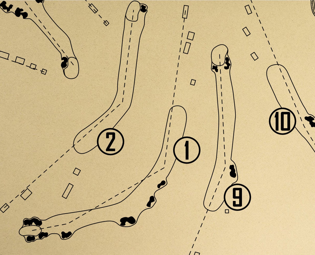 Quail Hollow Club Outline (Print)