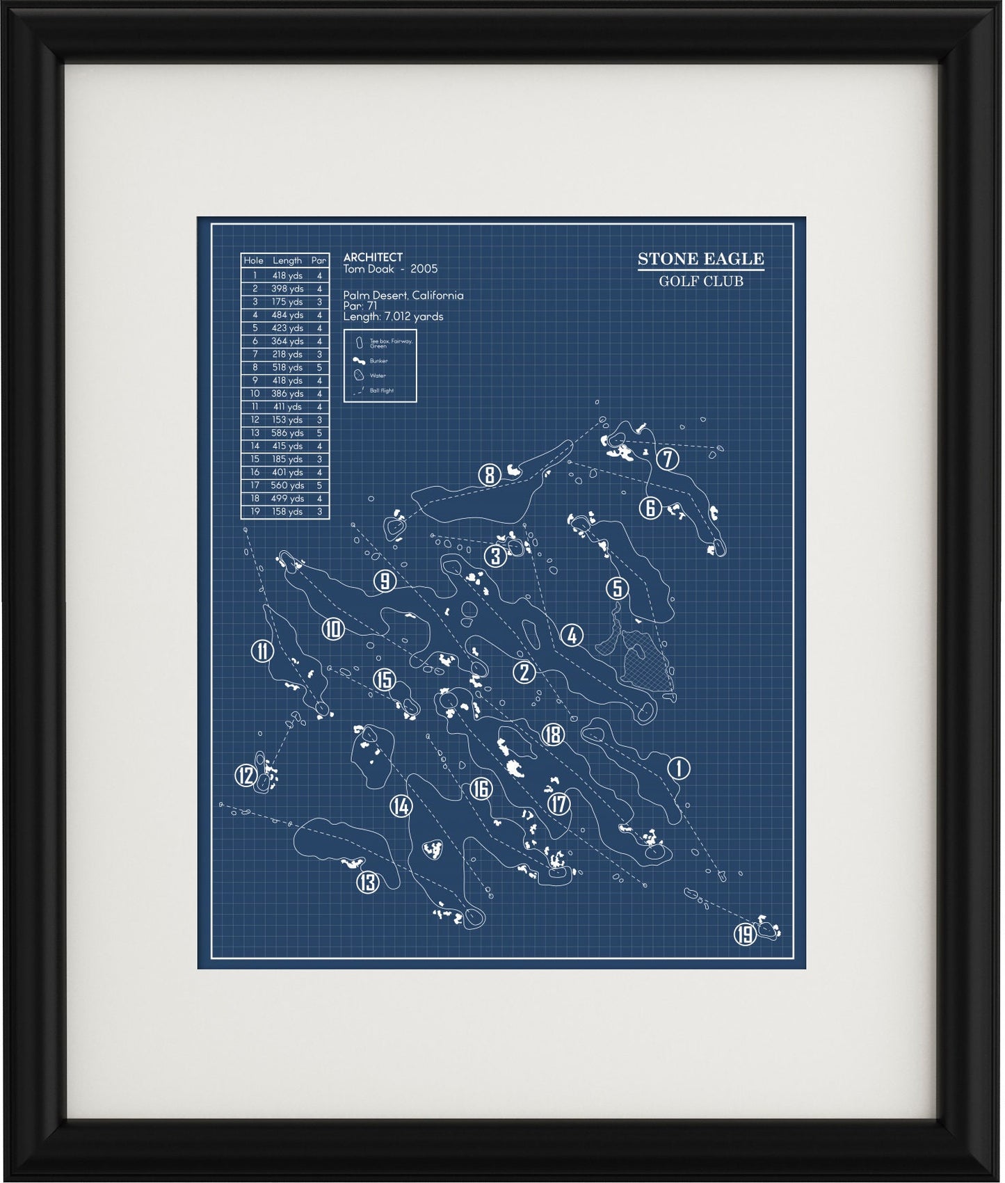 Stone Eagle Golf Club Blueprint (Print)